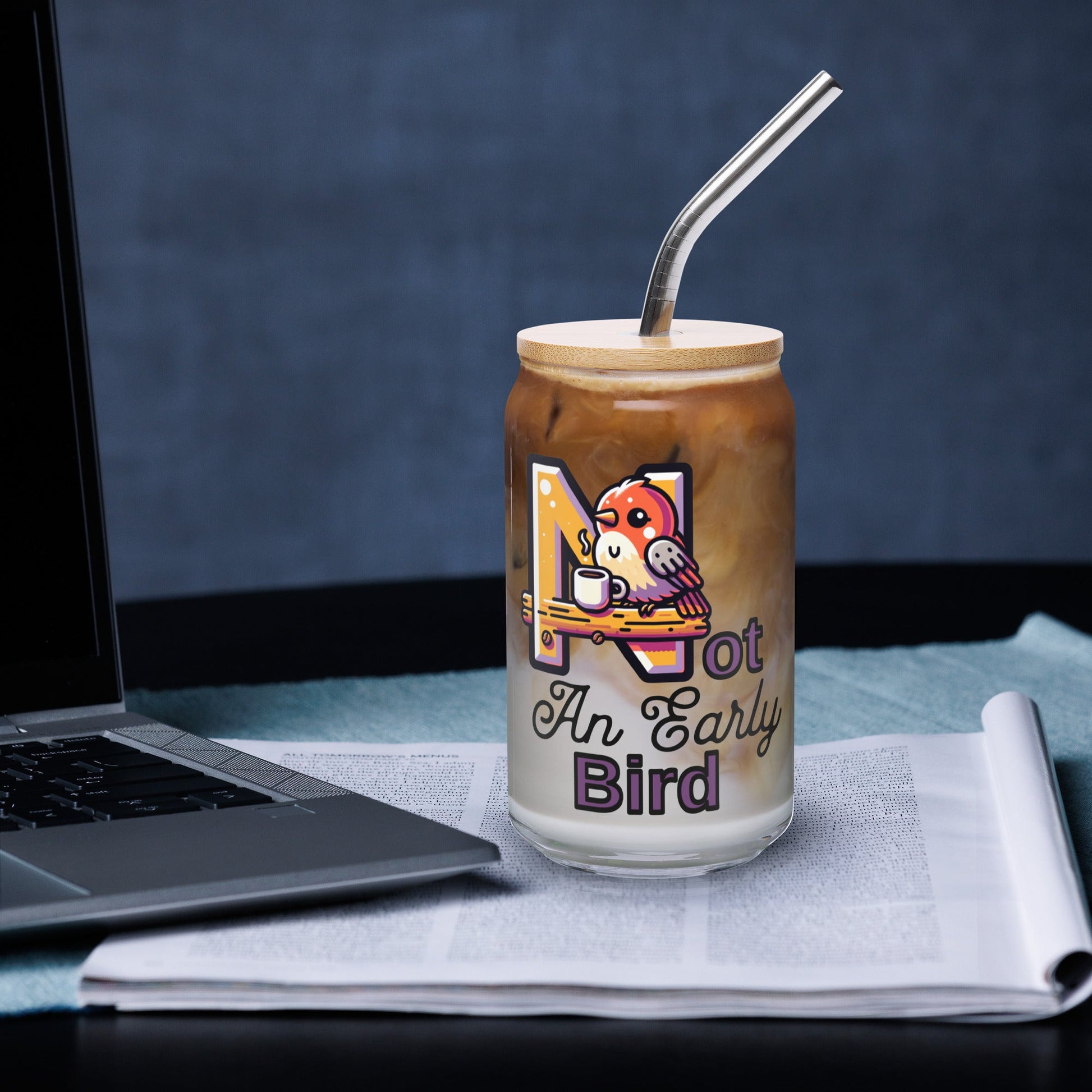 Not An Early Bird Can - Shaped Glass - Can - Shaped Glass - Discovery Co.