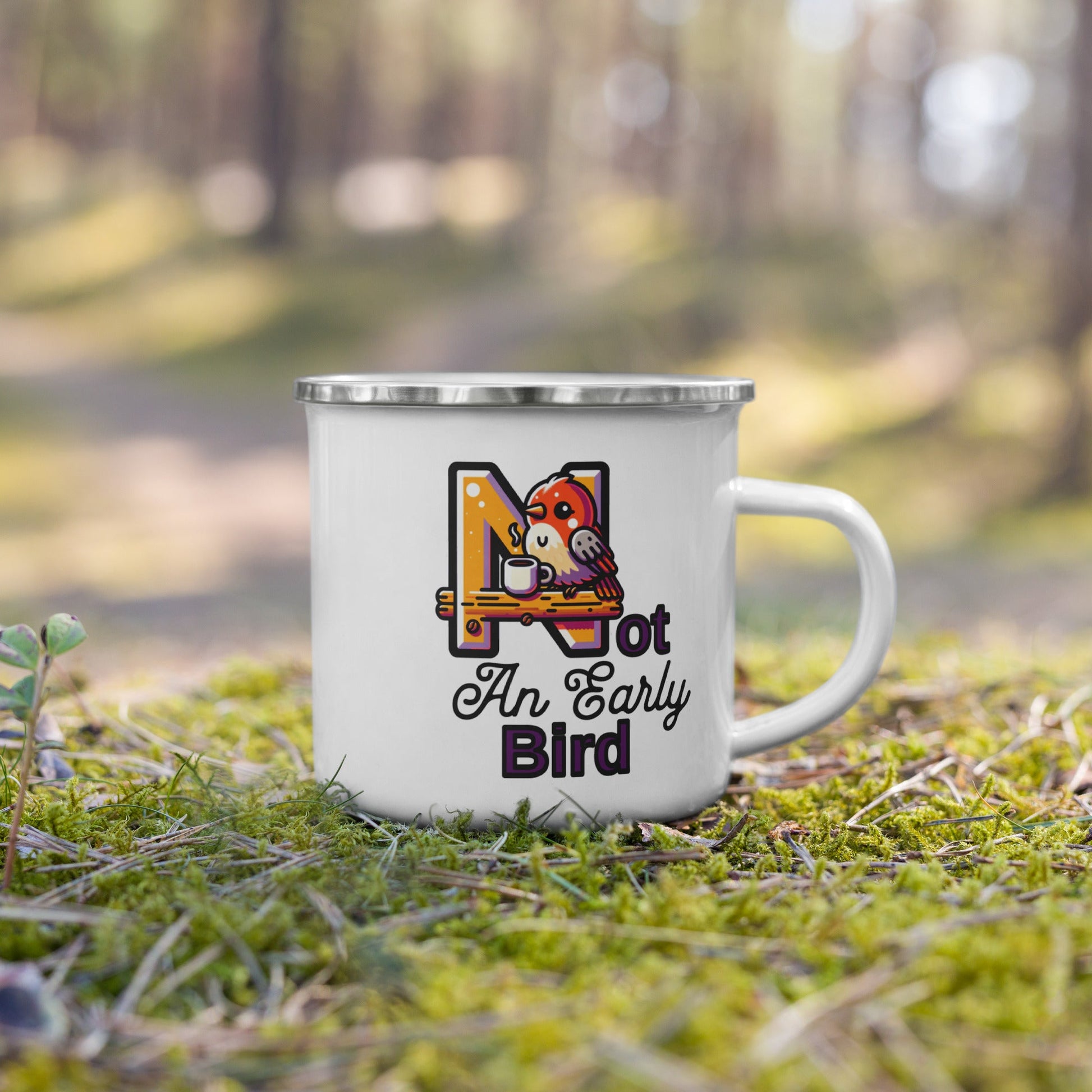 Not An Early Bird Enamel Mug - Mugs - Discovery Co.