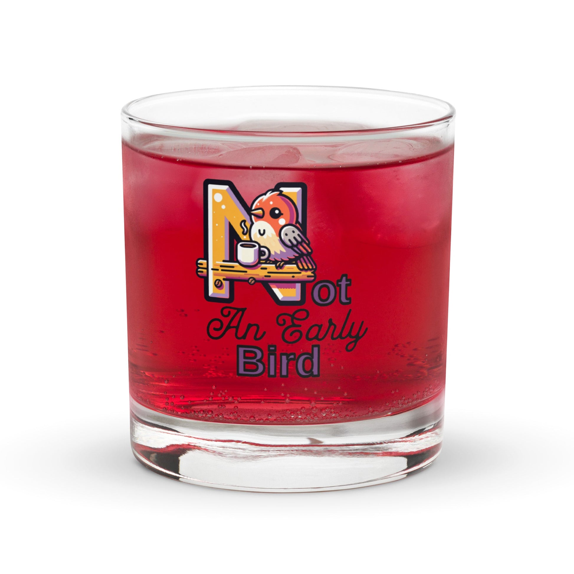 Not An Early Bird Rocks Glass - Rocks Glass - Discovery Co.