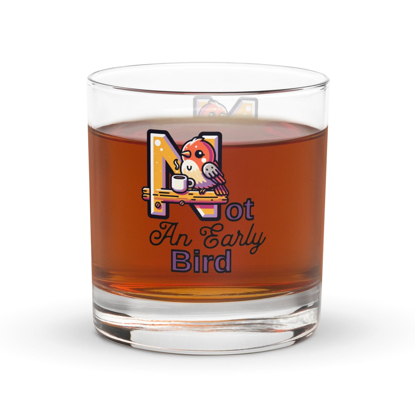 Not An Early Bird Rocks Glass - Rocks Glass - Discovery Co.