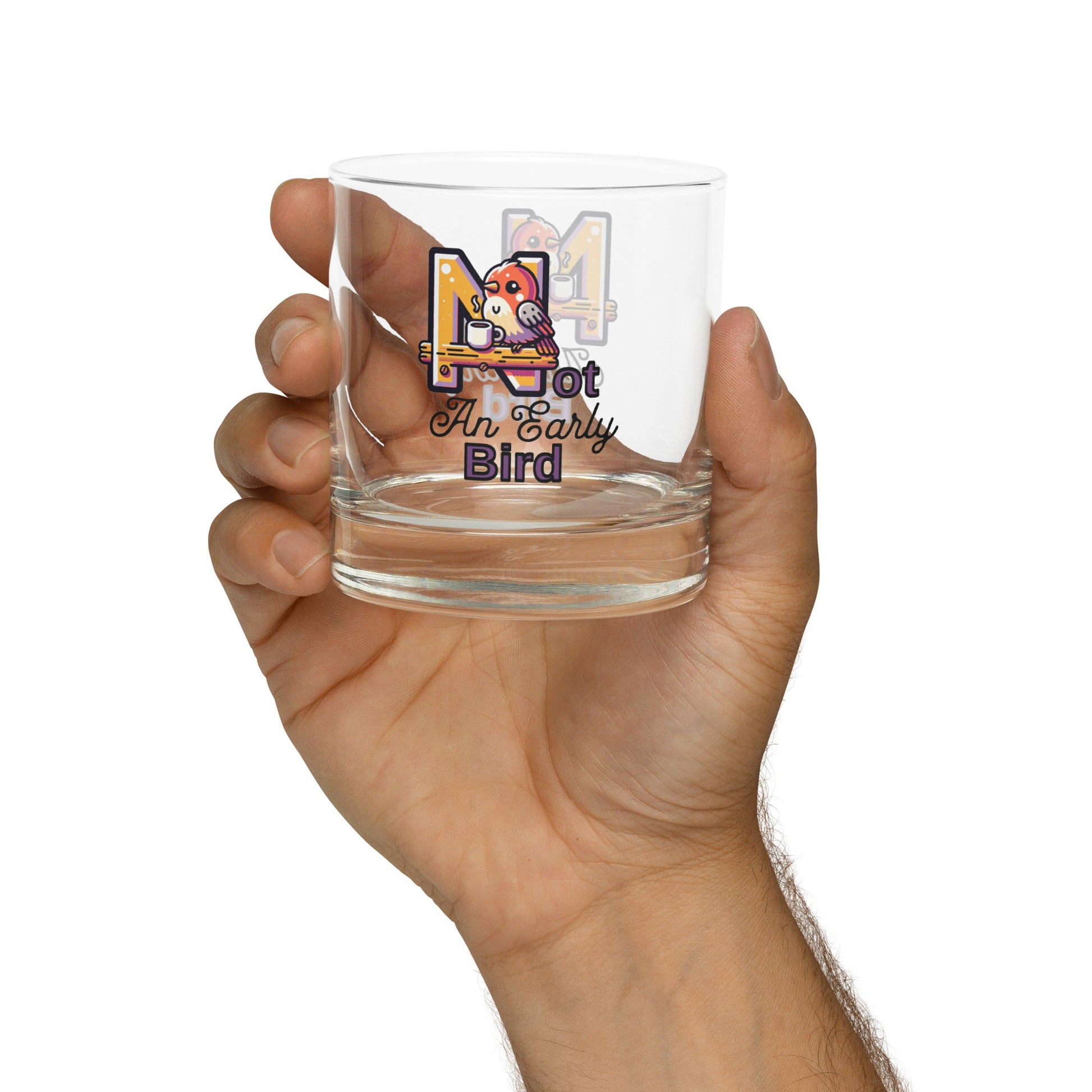 Not An Early Bird Rocks Glass - Rocks Glass - Discovery Co.