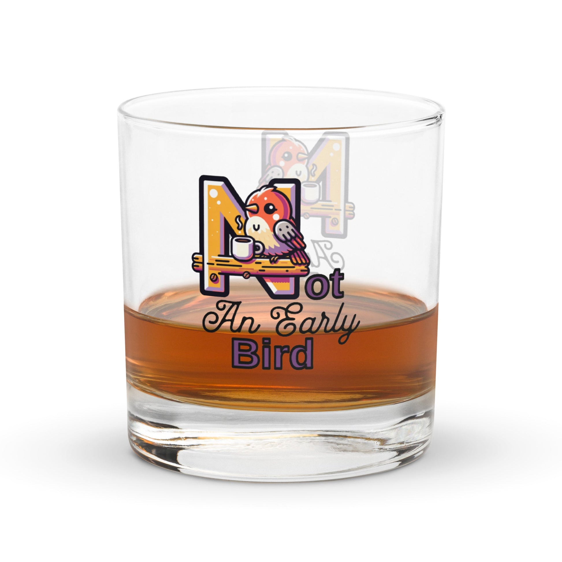 Not An Early Bird Rocks Glass - Rocks Glass - Discovery Co.