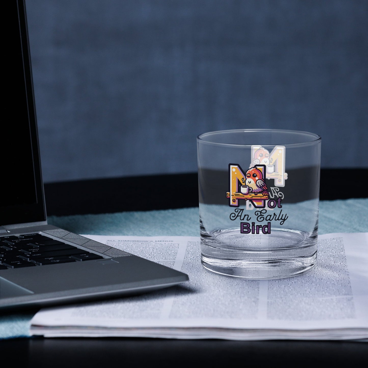 Not An Early Bird Rocks Glass - Rocks Glass - Discovery Co.