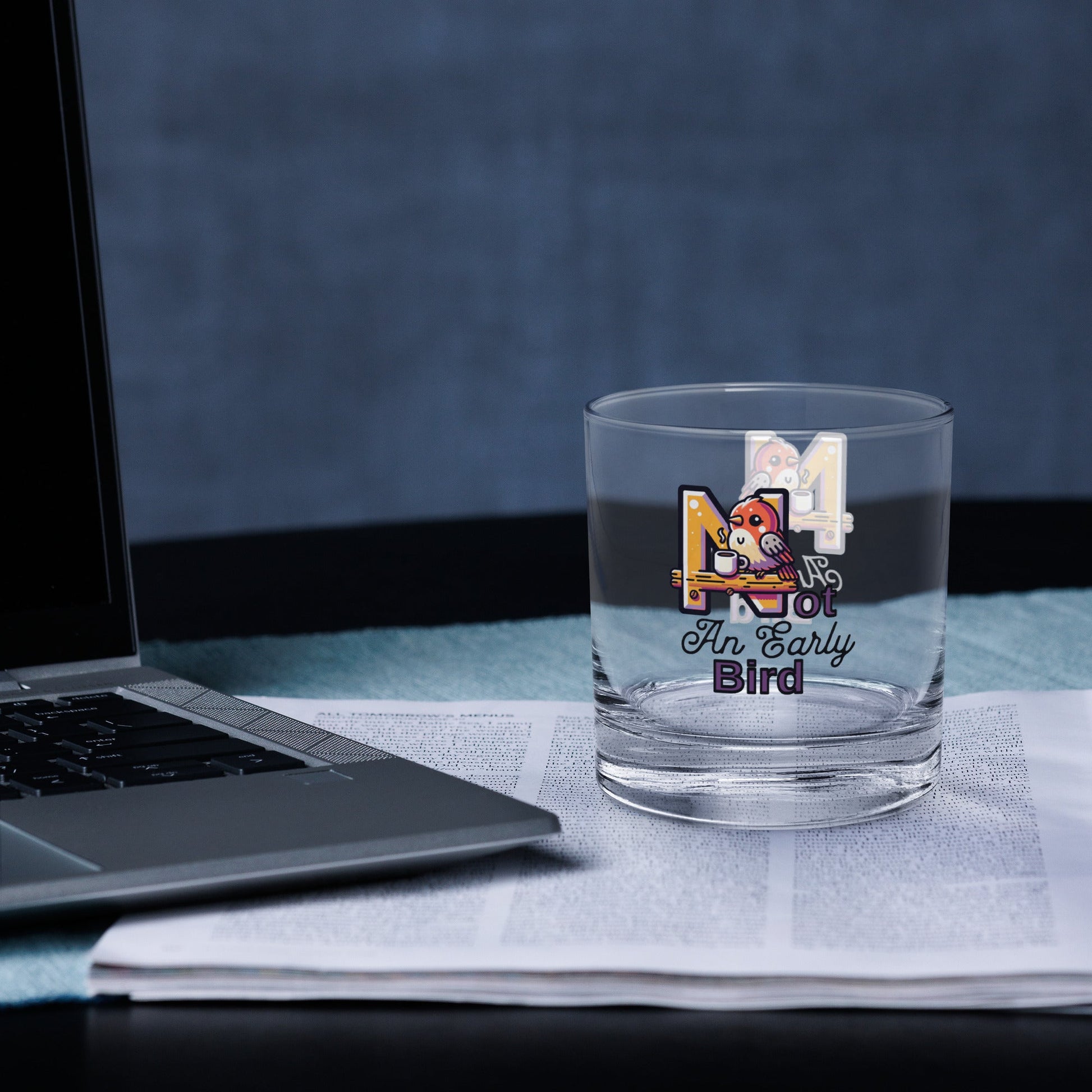 Not An Early Bird Rocks Glass - Rocks Glass - Discovery Co.