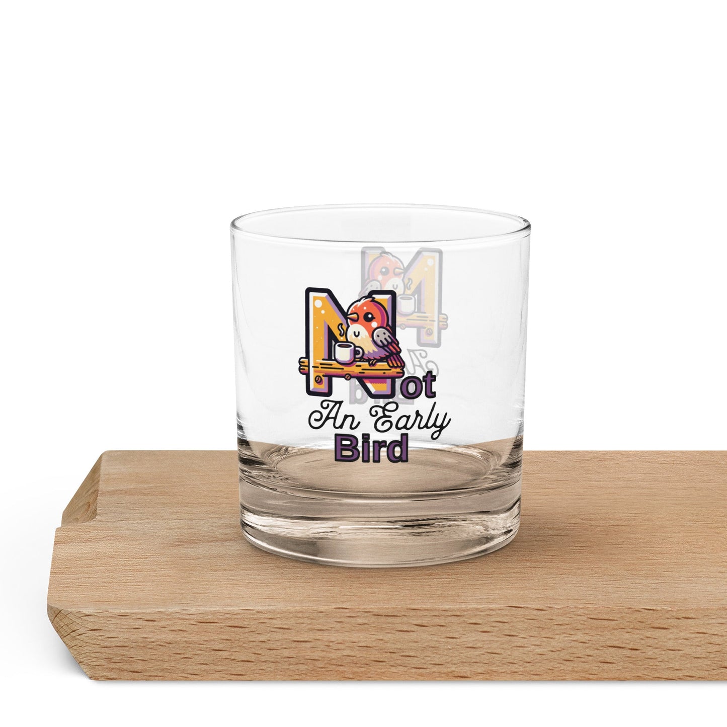 Not An Early Bird Rocks Glass - Rocks Glass - Discovery Co.