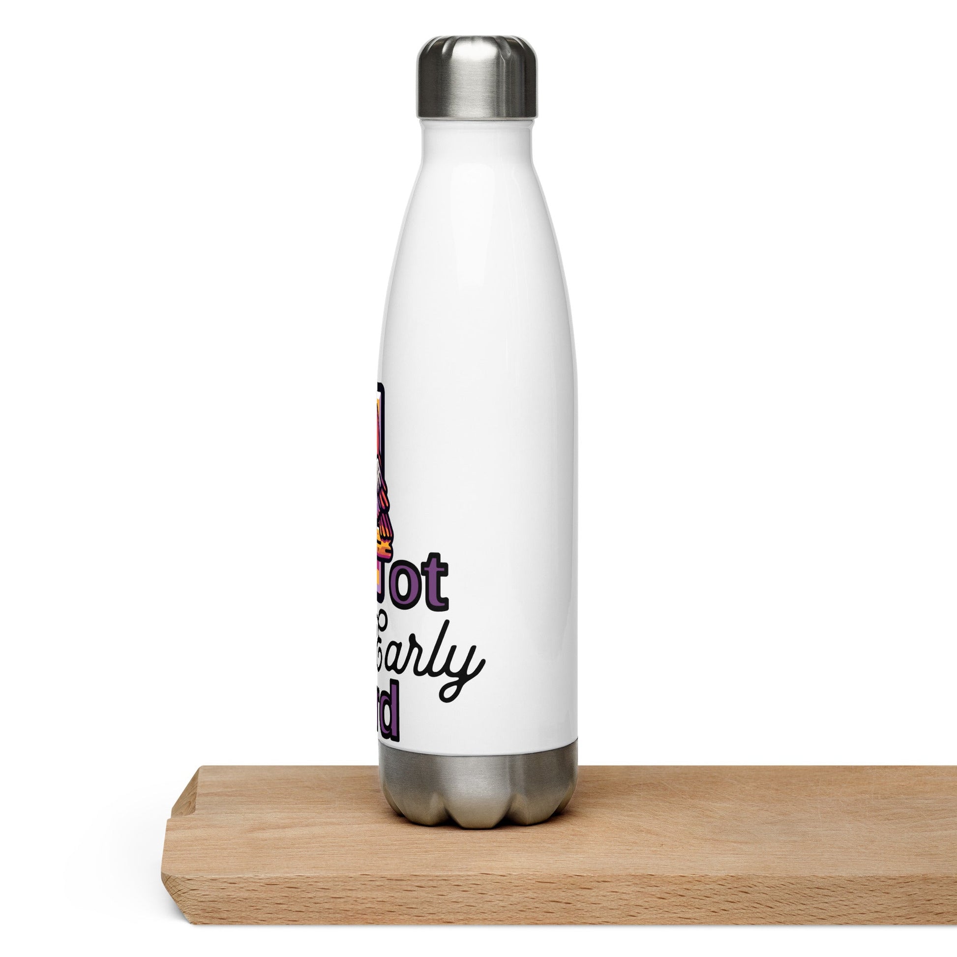 Not An Early Bird Stainless Steel Water Bottle - Stainless Steel Water Bottle - Discovery Co.
