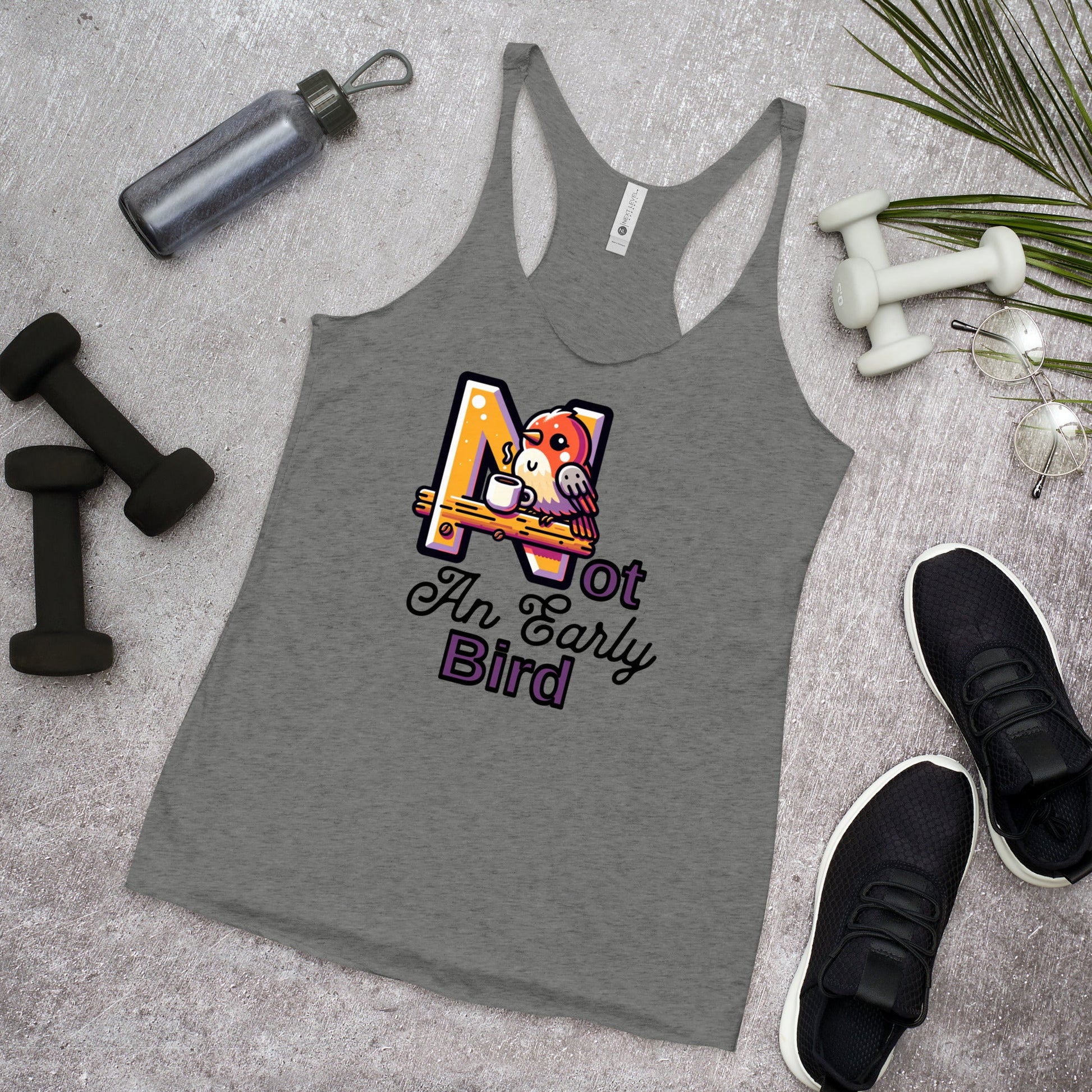 Not An Early Bird Women's Racerback Tank - Women's Shirts - Discovery Co.