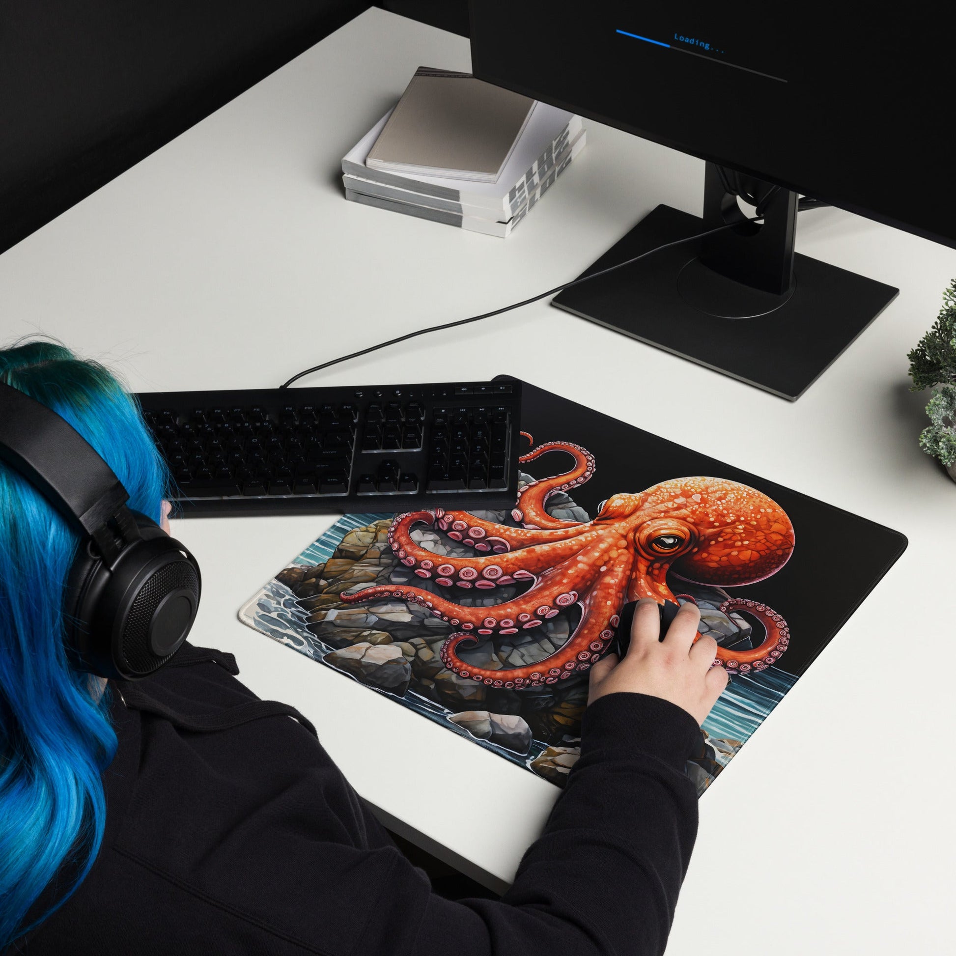 Octopus On A Rock Gaming Mouse Pad - Mouse Pads - Discovery Co.