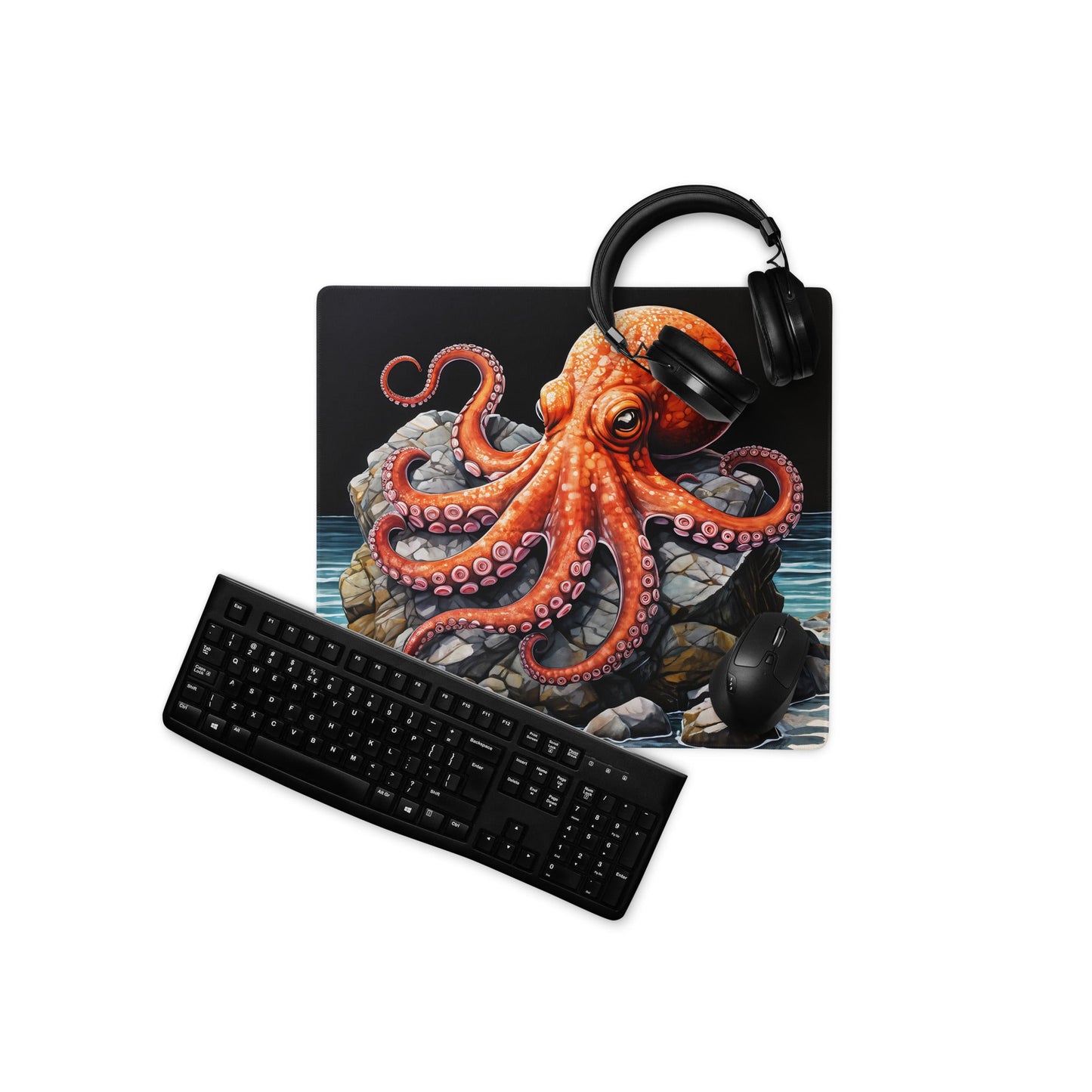 Octopus On A Rock Gaming Mouse Pad - Mouse Pads - Discovery Co.