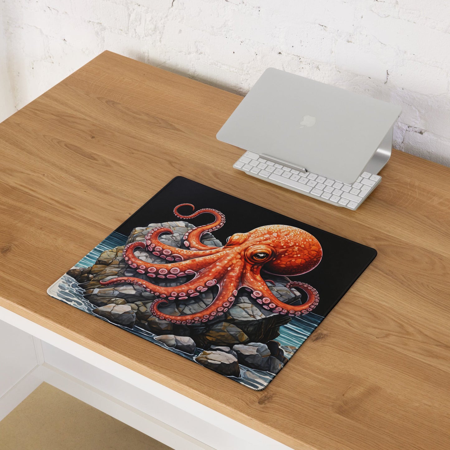 Octopus On A Rock Gaming Mouse Pad - Mouse Pads - Discovery Co.