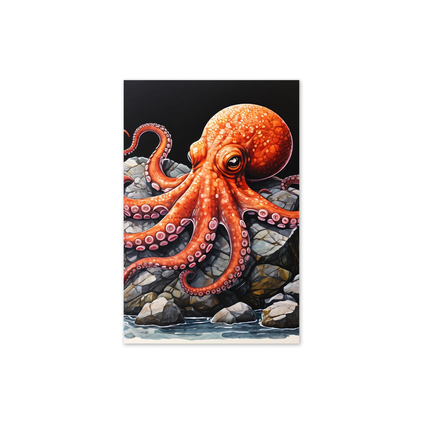 Octopus On A Rock Greeting Card - Greeting Card - Discovery Co.