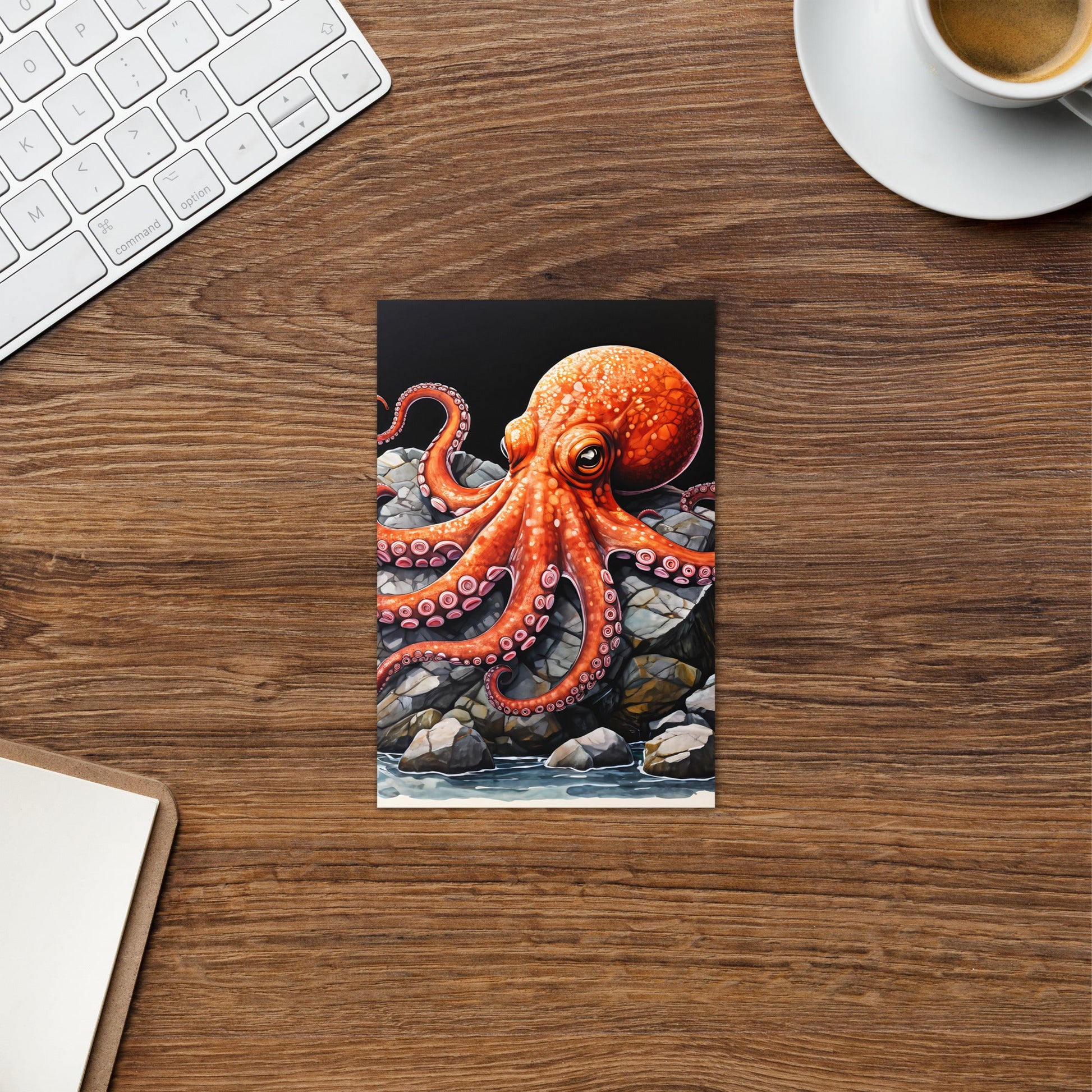 Octopus On A Rock Greeting Card - Greeting Card - Discovery Co.