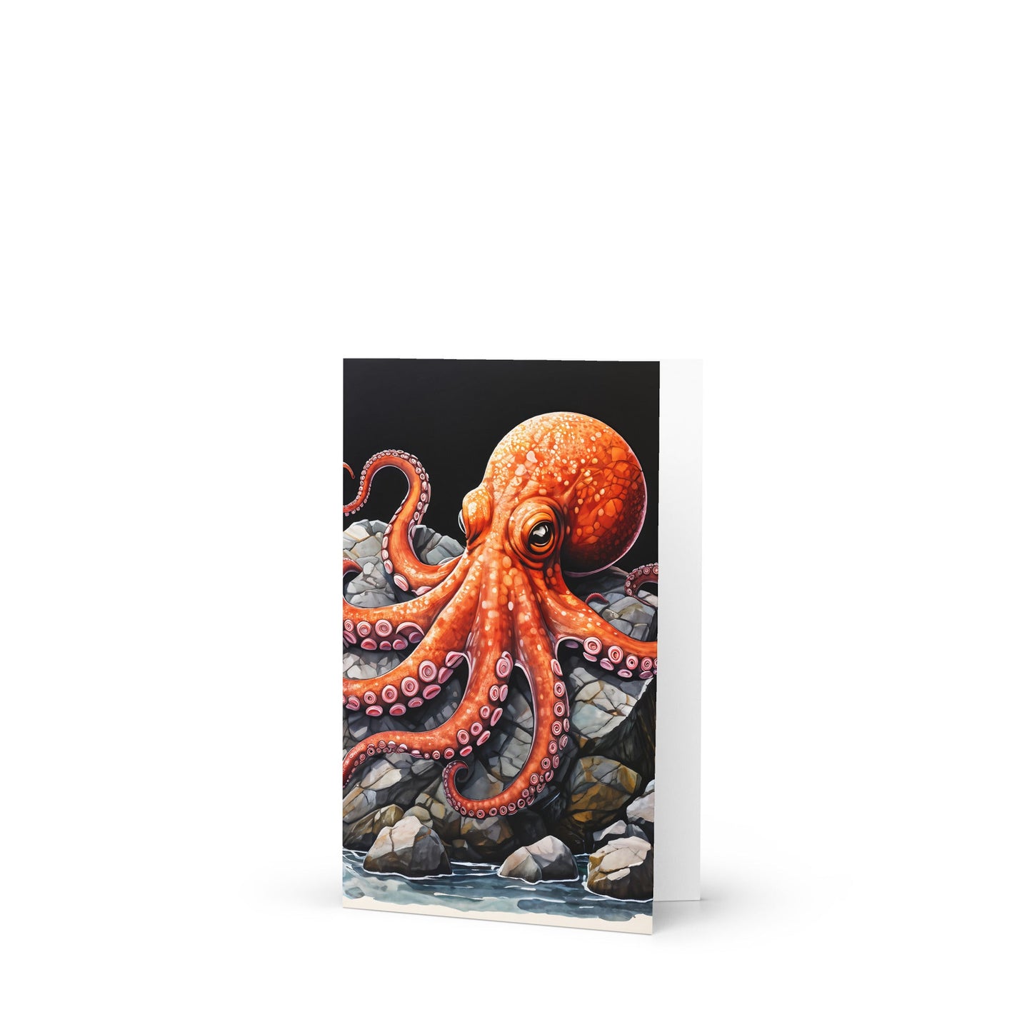 Octopus On A Rock Greeting Card - Greeting Card - Discovery Co.