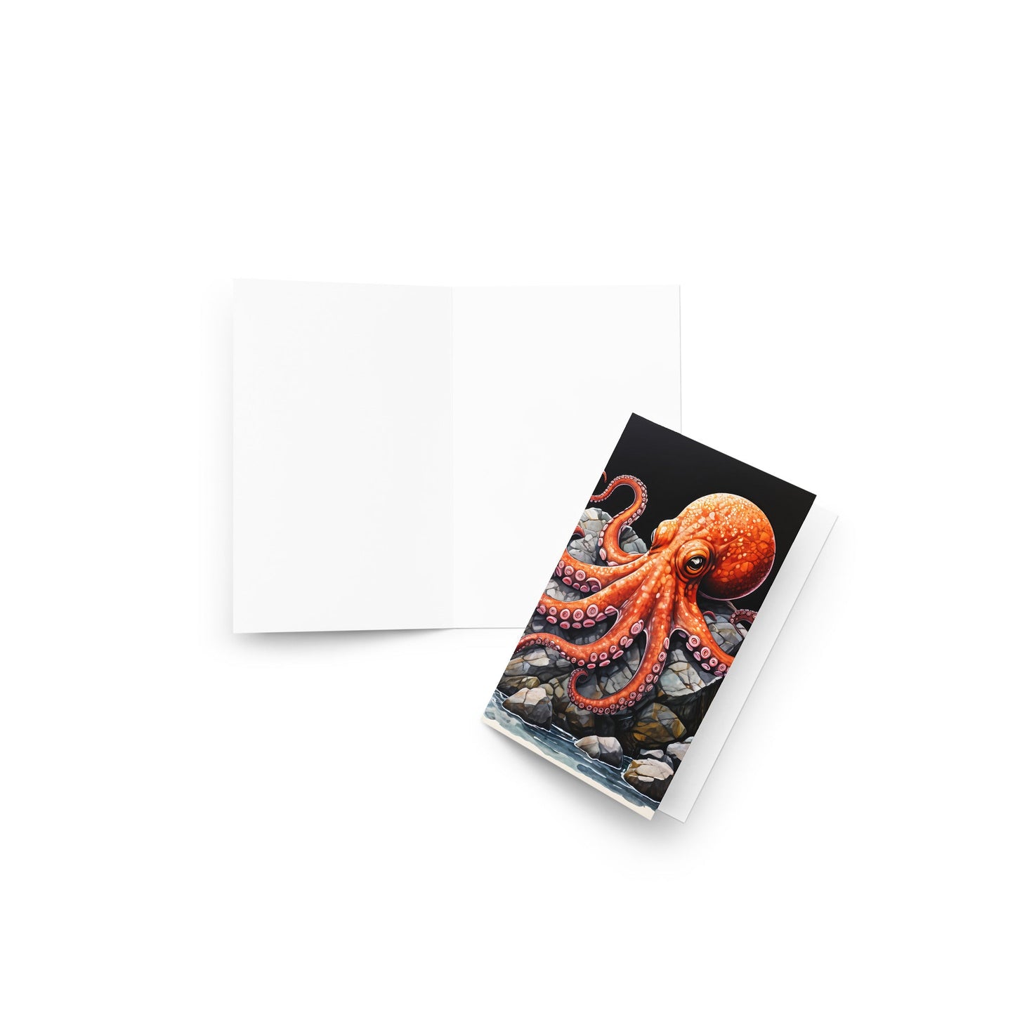 Octopus On A Rock Greeting Card - Greeting Card - Discovery Co.