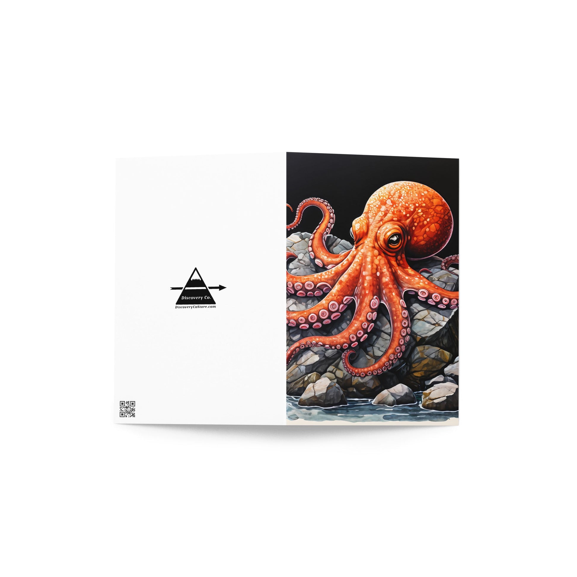 Octopus On A Rock Greeting Card - Greeting Card - Discovery Co.