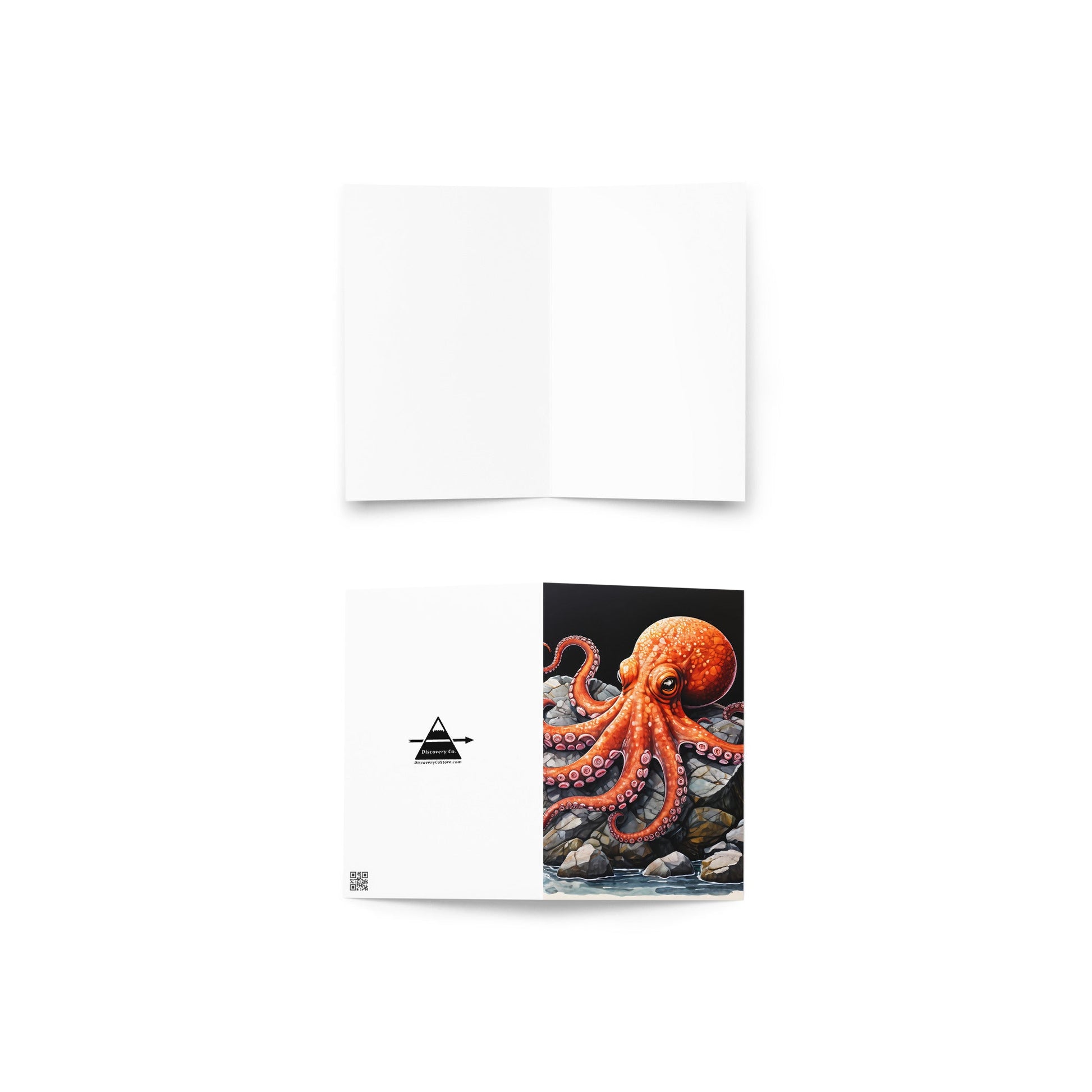 Octopus On A Rock Greeting Card - Greeting Card - Discovery Co.