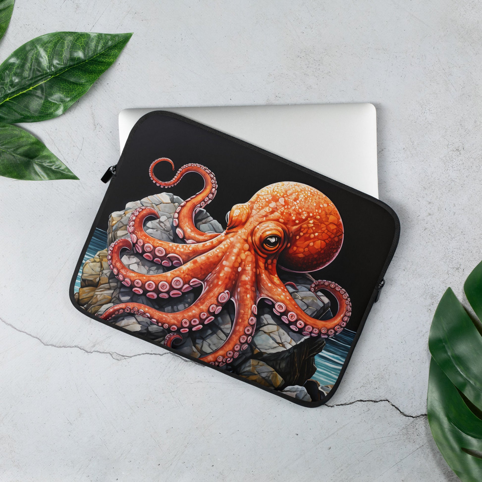 Octopus On A Rock Laptop Sleeve - Laptop Cases - Discovery Co.