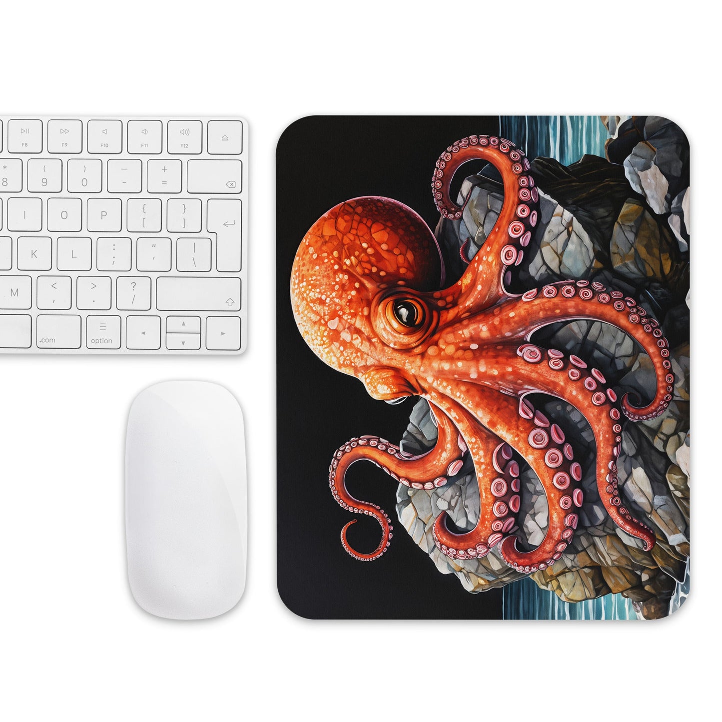 Octopus On A Rock Mouse Pad - Discovery Co.