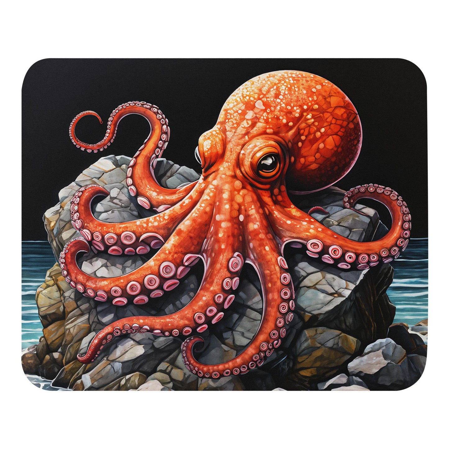 Octopus On A Rock Mouse Pad - Discovery Co.