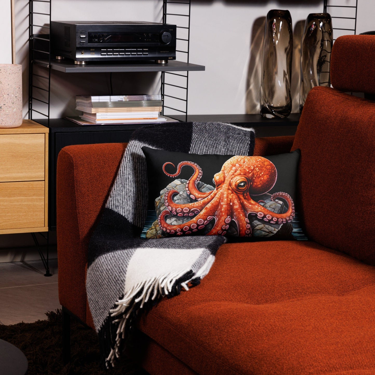 Octopus On A Rock Premium Pillow - Pillows - Discovery Co.