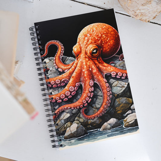 Octopus On A Rock Spiral Notebook - Spiral Notebooks - Discovery Co.