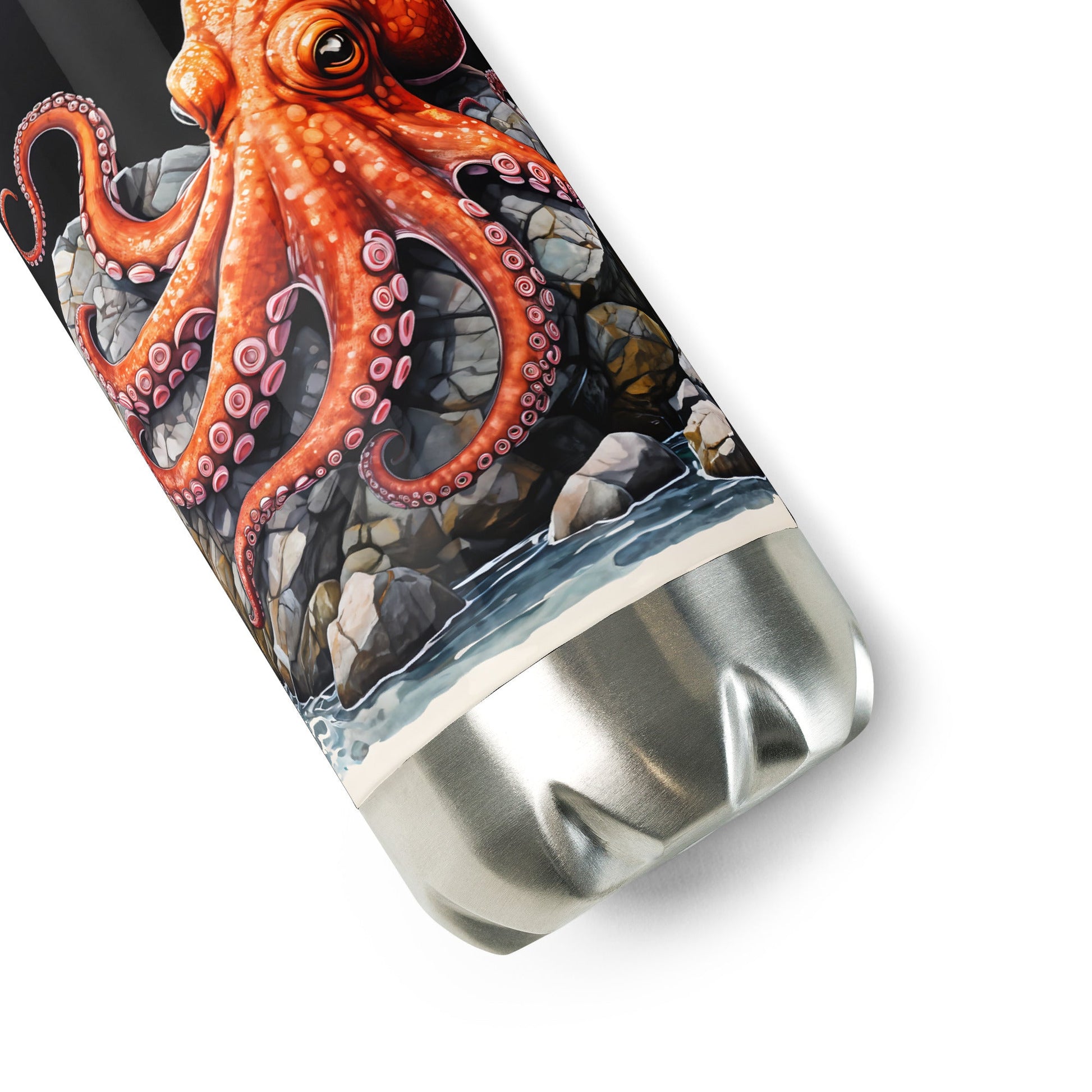 Octopus On A Rock Stainless Steel Water Bottle - Stainless Steel Water Bottle - Discovery Co.