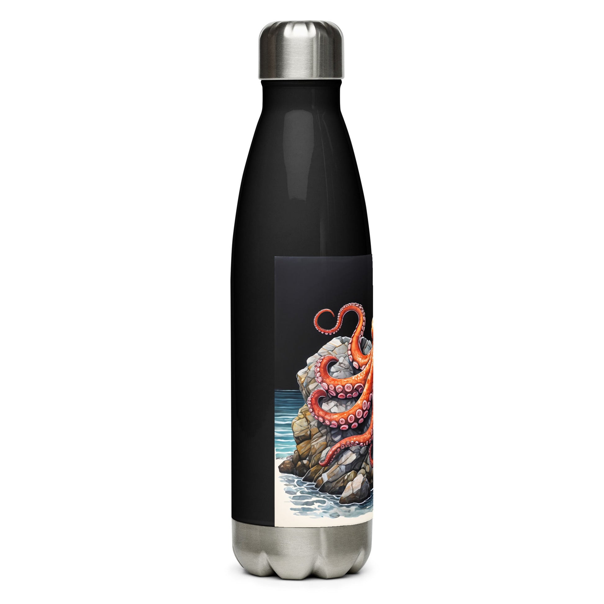 Octopus On A Rock Stainless Steel Water Bottle - Stainless Steel Water Bottle - Discovery Co.