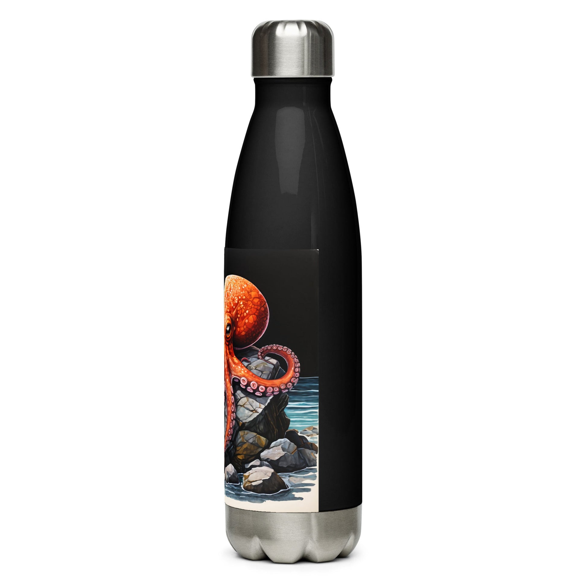 Octopus On A Rock Stainless Steel Water Bottle - Stainless Steel Water Bottle - Discovery Co.