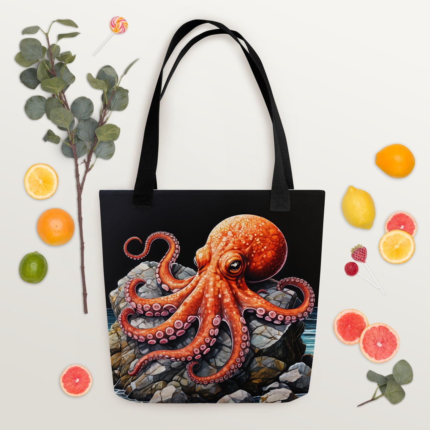 Octopus On A Rock Tote Bag - Tote Bags - Discovery Co.