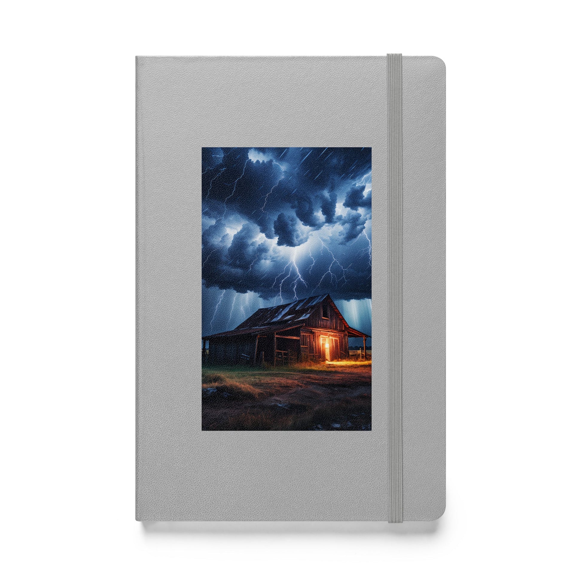 Old Barn In A Lightning Storm Hardcover Bound Notebook - Hardcover Bound Notebooks - Discovery Co.