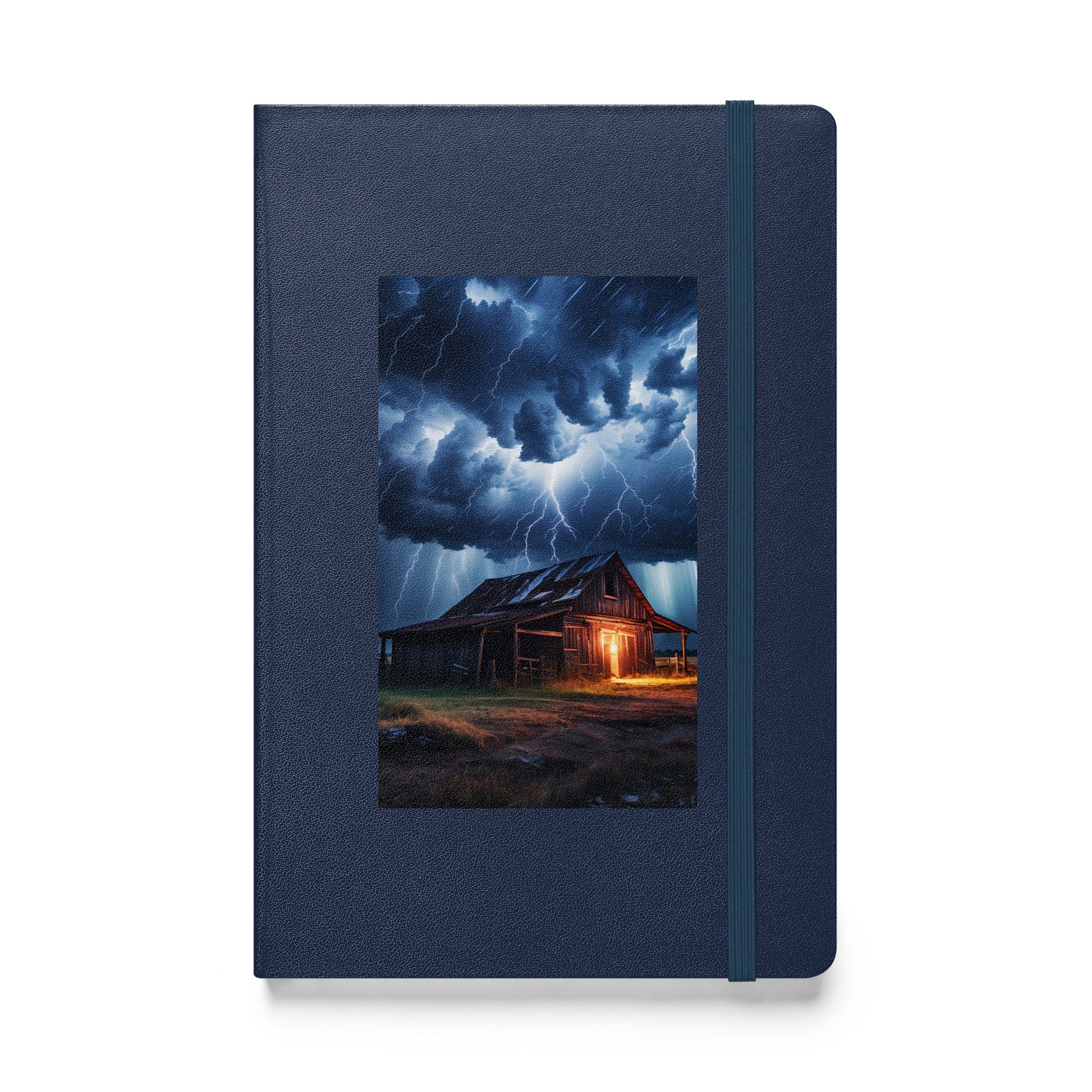 Old Barn In A Lightning Storm Hardcover Bound Notebook - Hardcover Bound Notebooks - Discovery Co.