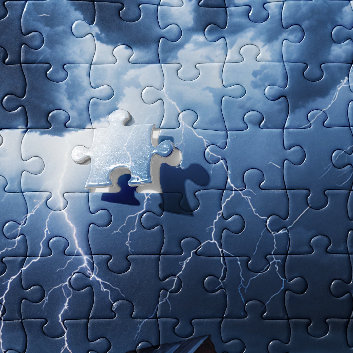 Old Barn In A Lightning Storm Jigsaw Puzzle - Puzzle - Discovery Co.