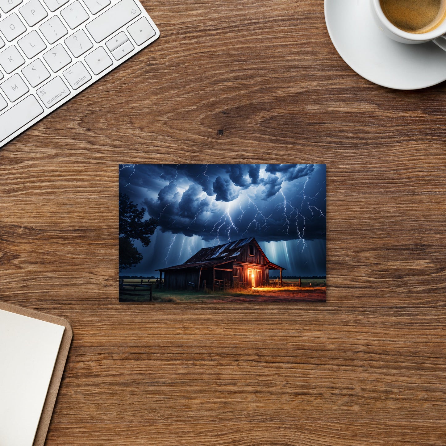 Old Barn In A Lightning Storm Standard Postcard - Post Cards - Discovery Co.