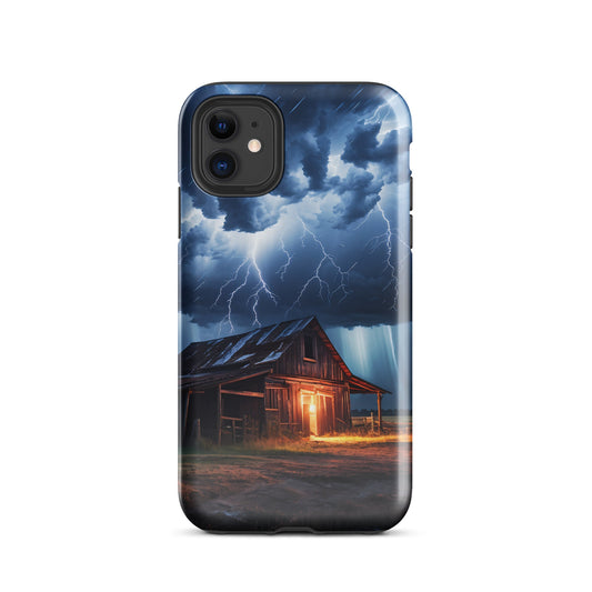 Old Barn In A Lightning Storm Tough Case for iPhone® - Phone Case - Discovery Co.