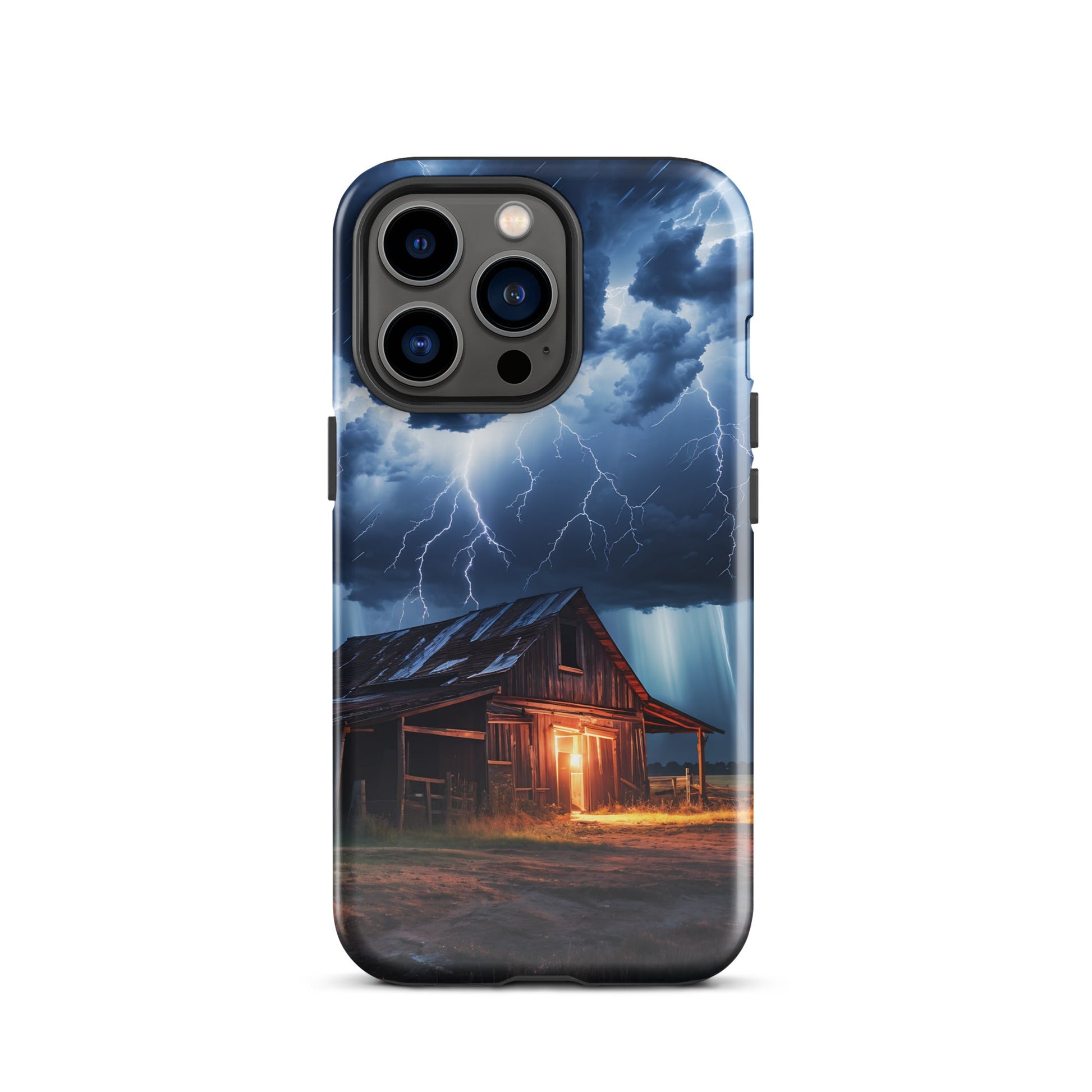 Old Barn In A Lightning Storm Tough Case for iPhone® - Phone Case - Discovery Co.