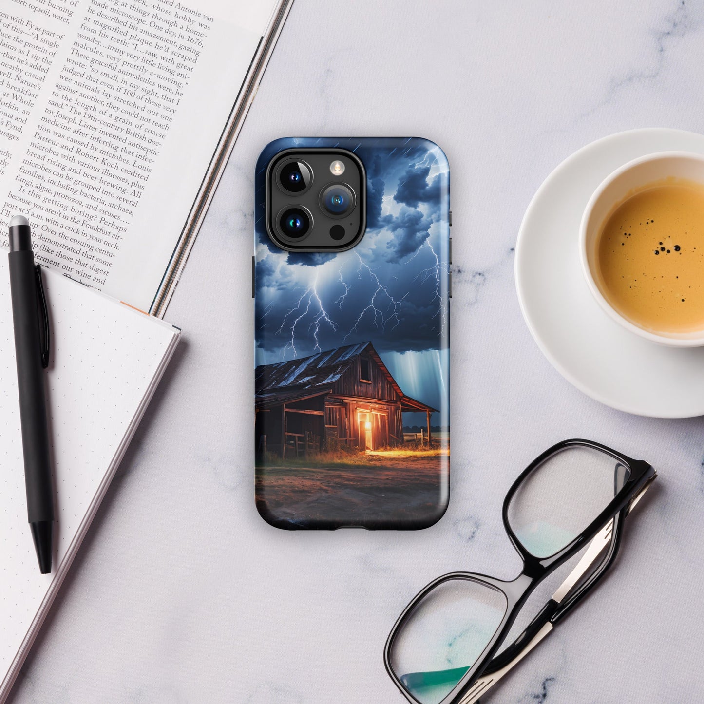 Old Barn In A Lightning Storm Tough Case for iPhone® - Phone Case - Discovery Co.