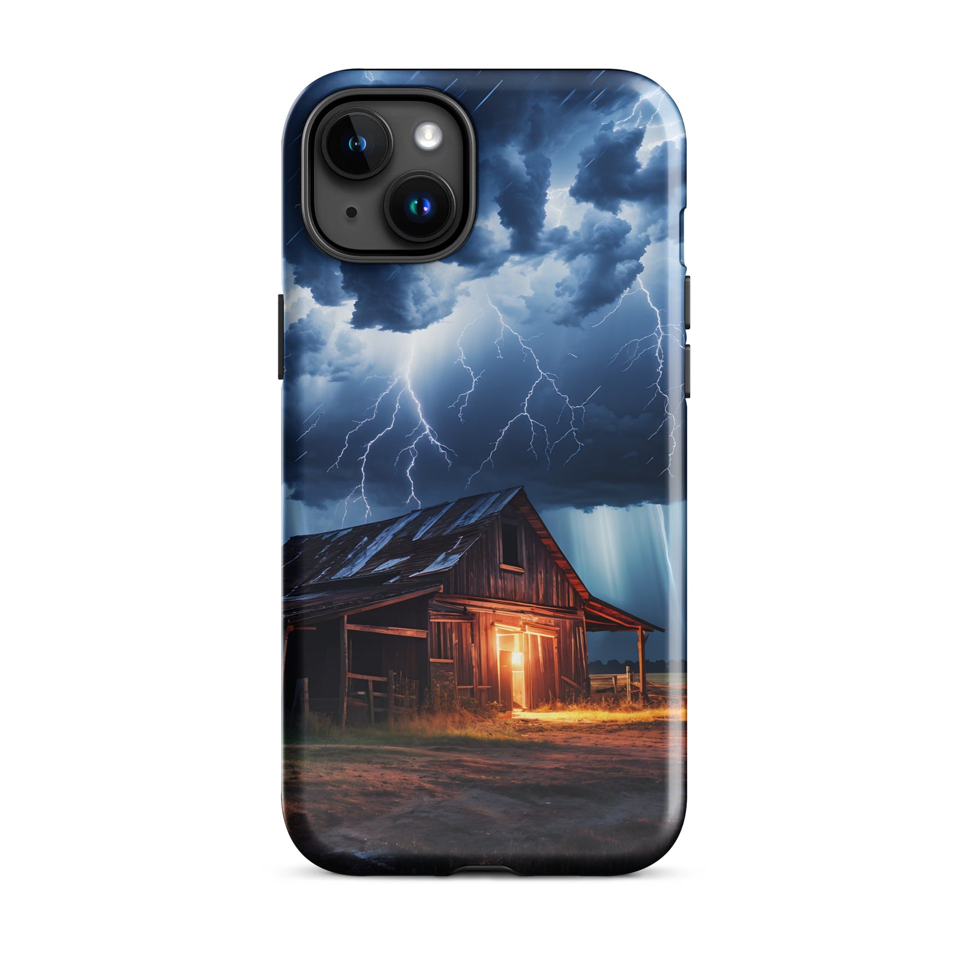 Old Barn In A Lightning Storm Tough Case for iPhone® - Phone Case - Discovery Co.