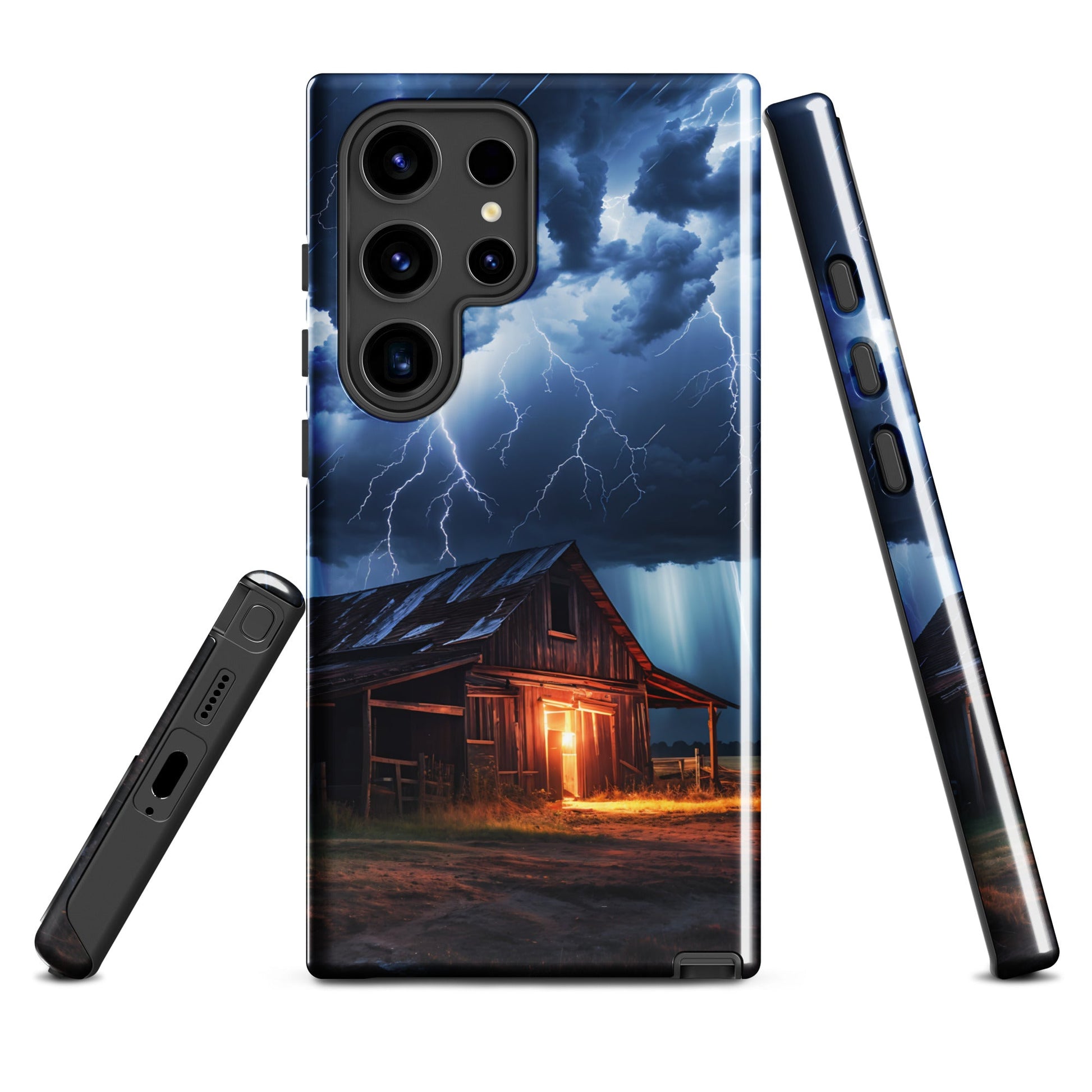 Old Barn In A Lightning Storm Tough Case for Samsung® - Phone Case - Discovery Co.