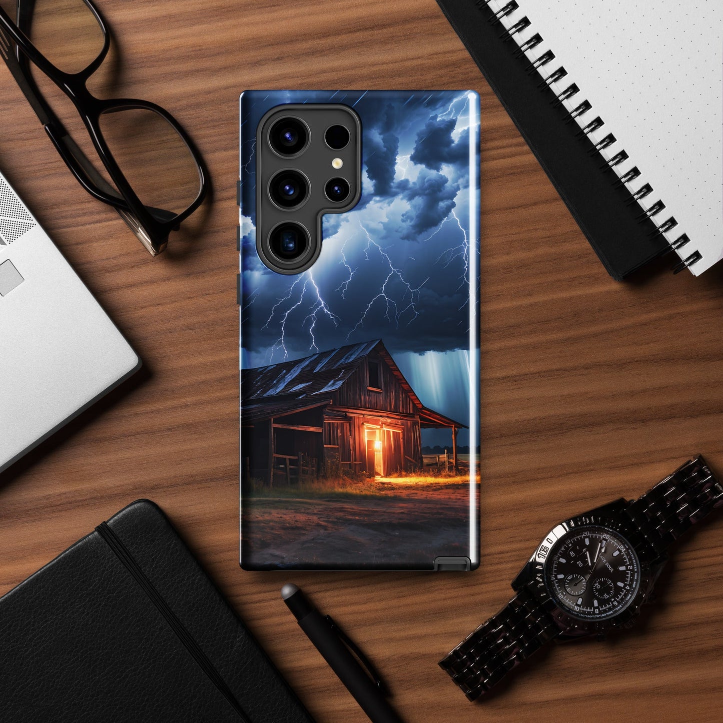 Old Barn In A Lightning Storm Tough Case for Samsung® - Phone Case - Discovery Co.