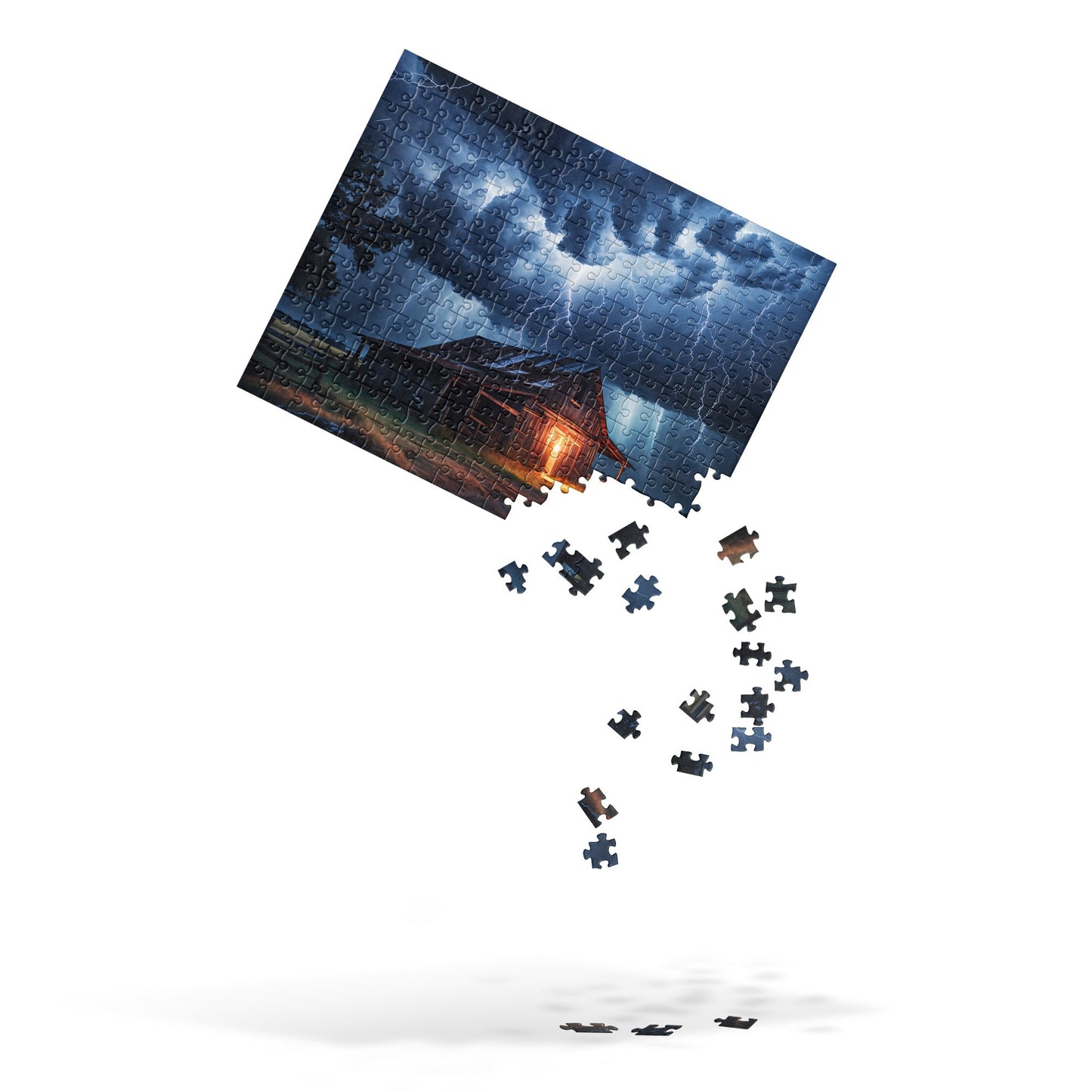 Old Barn Lightning Storm Jigsaw puzzle - Puzzle - Discovery Co.