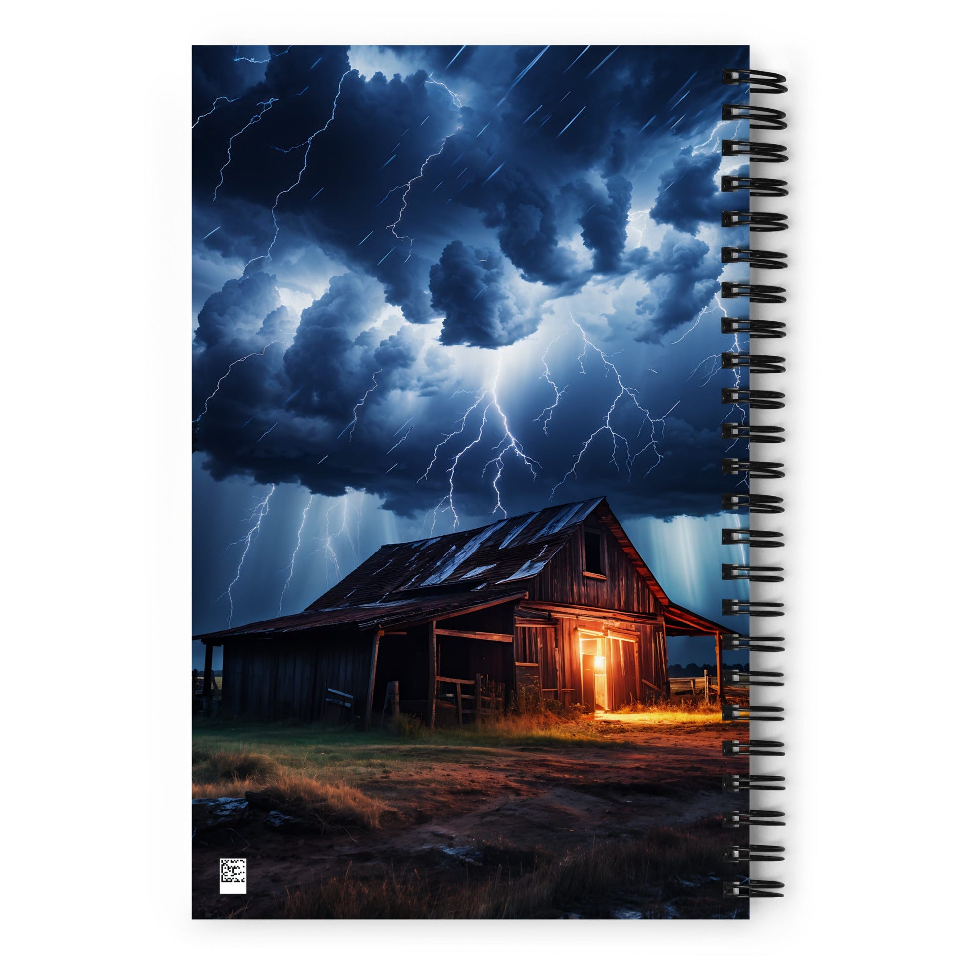 Old Barn Lightning Storm Spiral Notebook - Spiral Notebooks - Discovery Co.