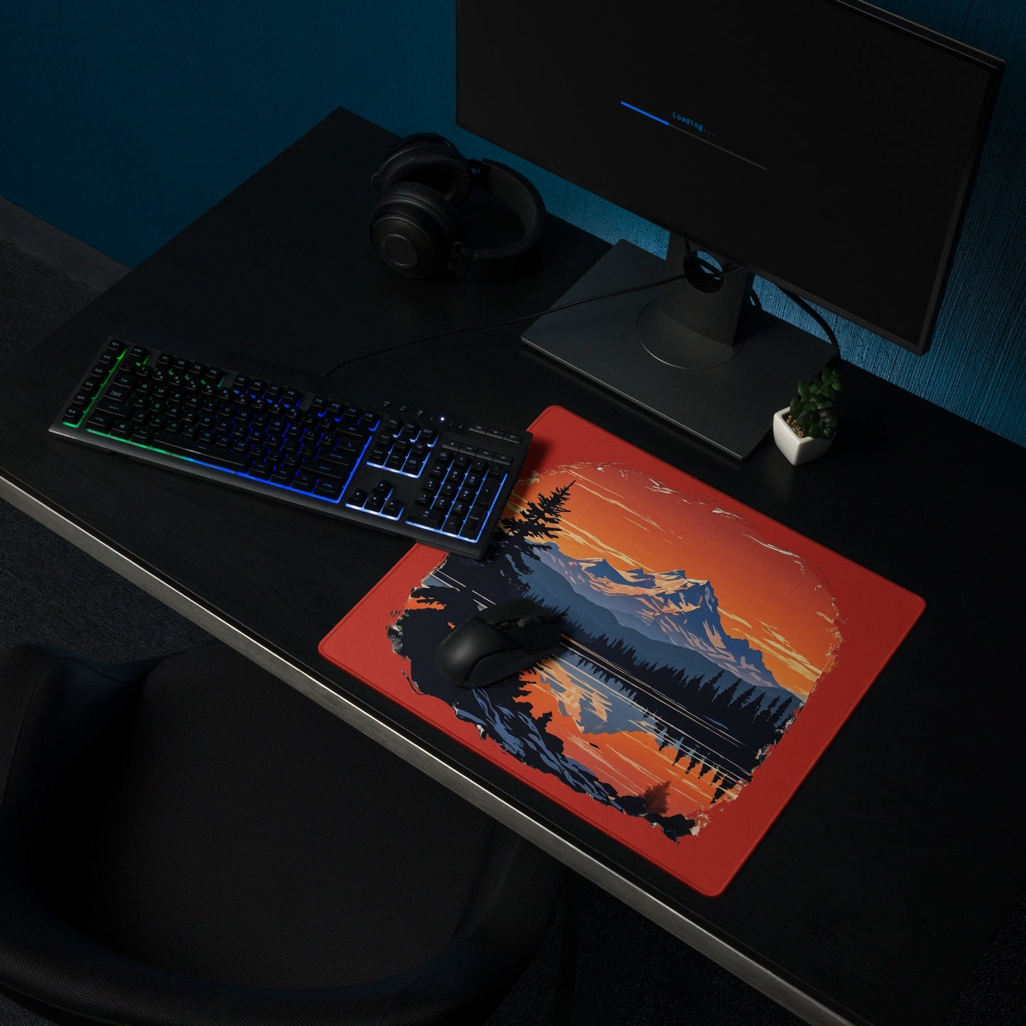 Orange Sky Over Mountains Gaming Mouse Pad - Mouse Pads - Discovery Co.