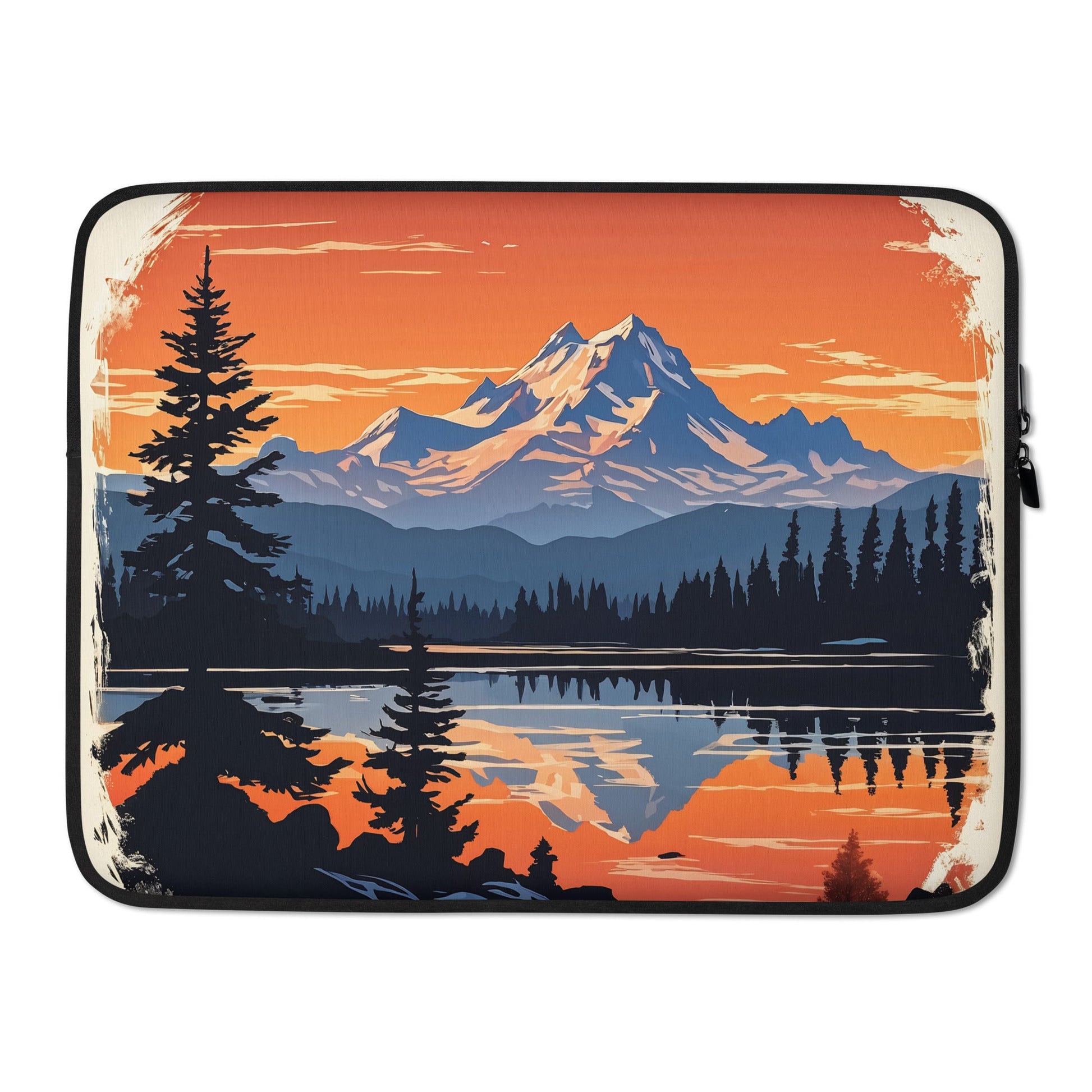 Orange Sky Over Mountains Laptop Sleeve - Laptop Cases - Discovery Co.