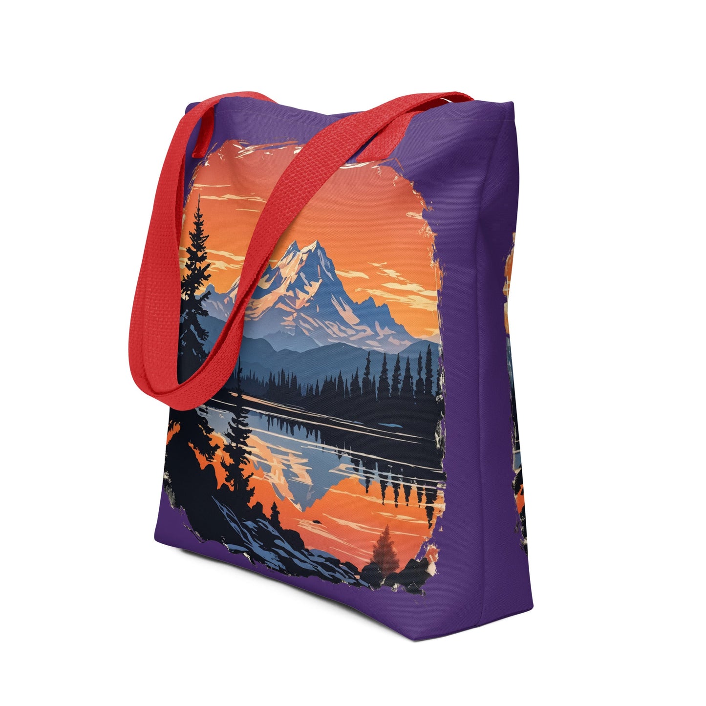 Orange Sky Over Mountains Tote Bag - Tote Bags - Discovery Co.