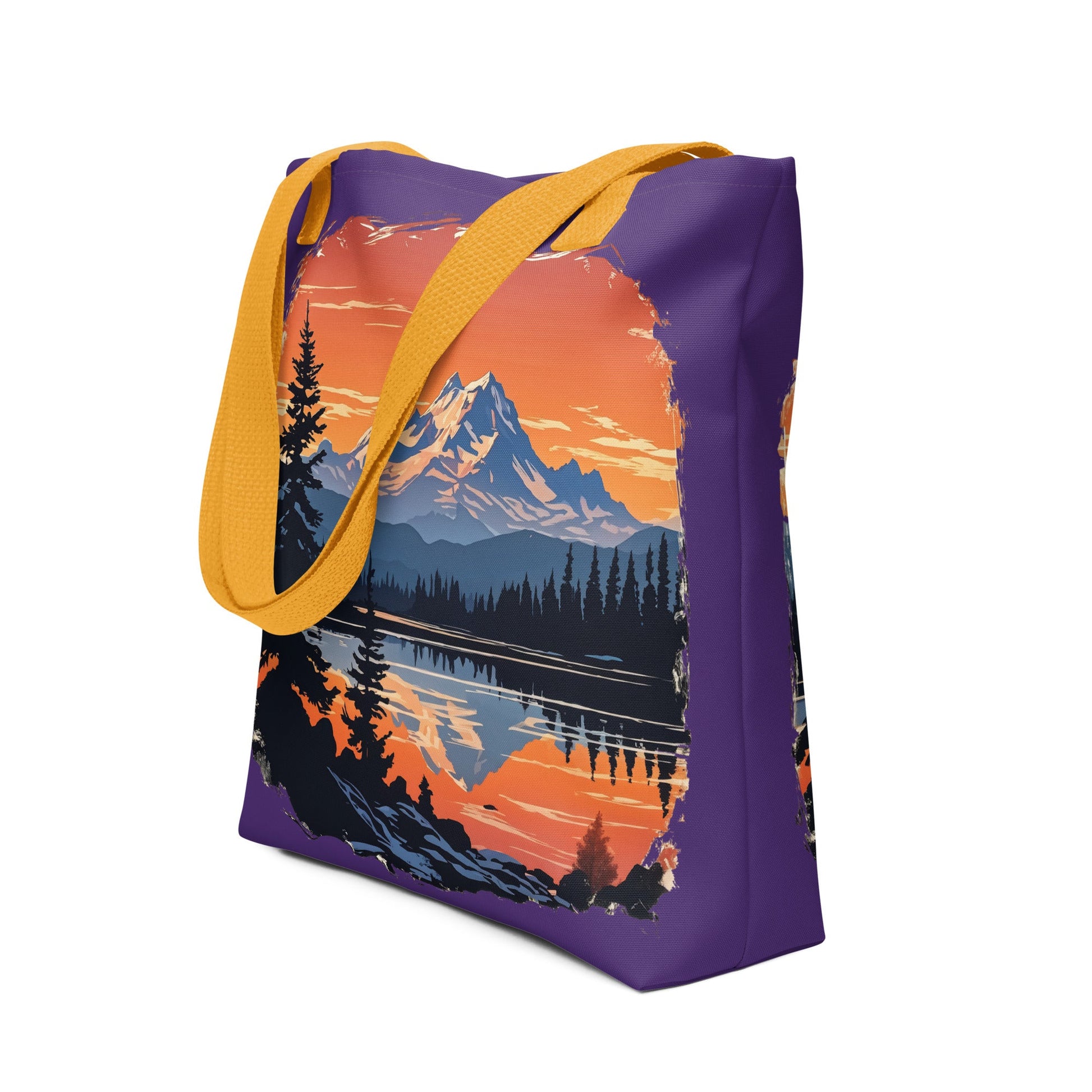 Orange Sky Over Mountains Tote Bag - Tote Bags - Discovery Co.