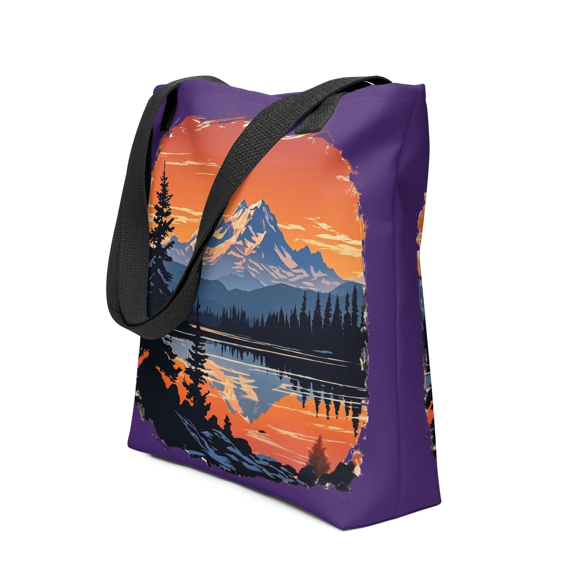 Orange Sky Over Mountains Tote Bag - Tote Bags - Discovery Co.