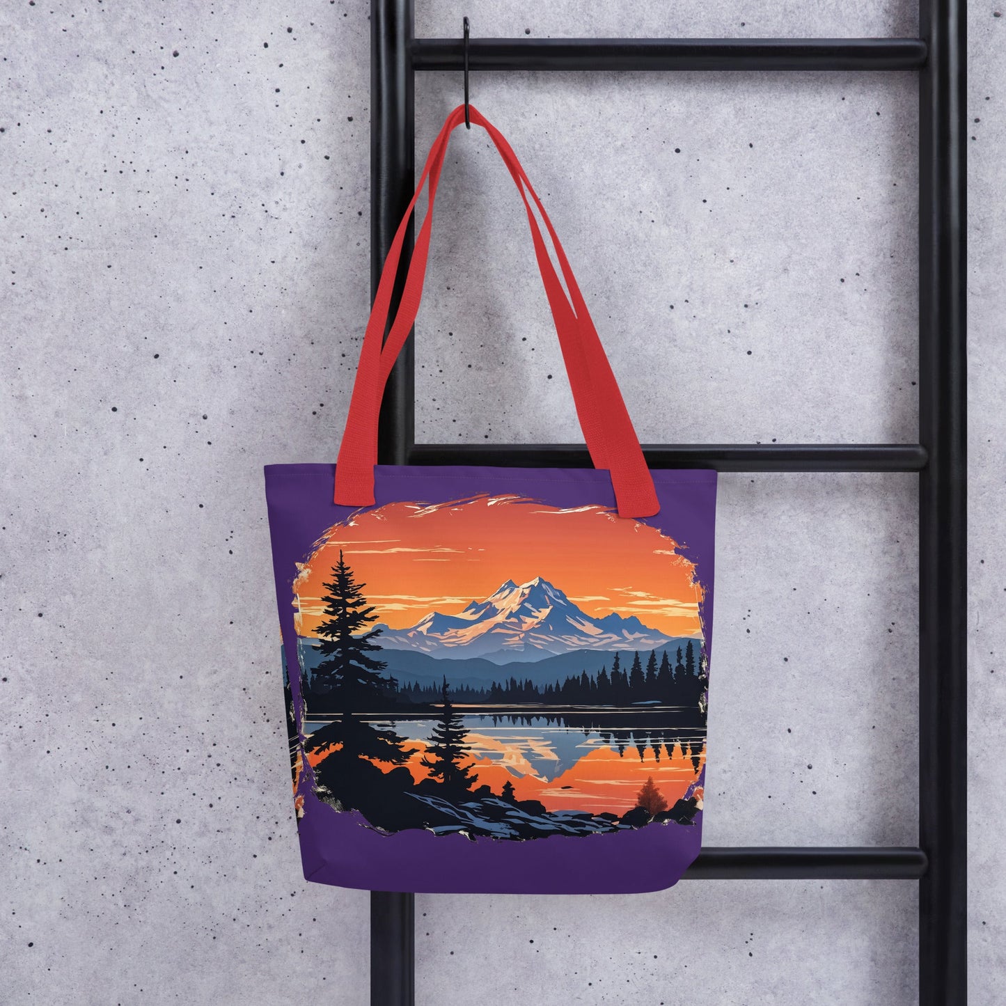 Orange Sky Over Mountains Tote Bag - Tote Bags - Discovery Co.