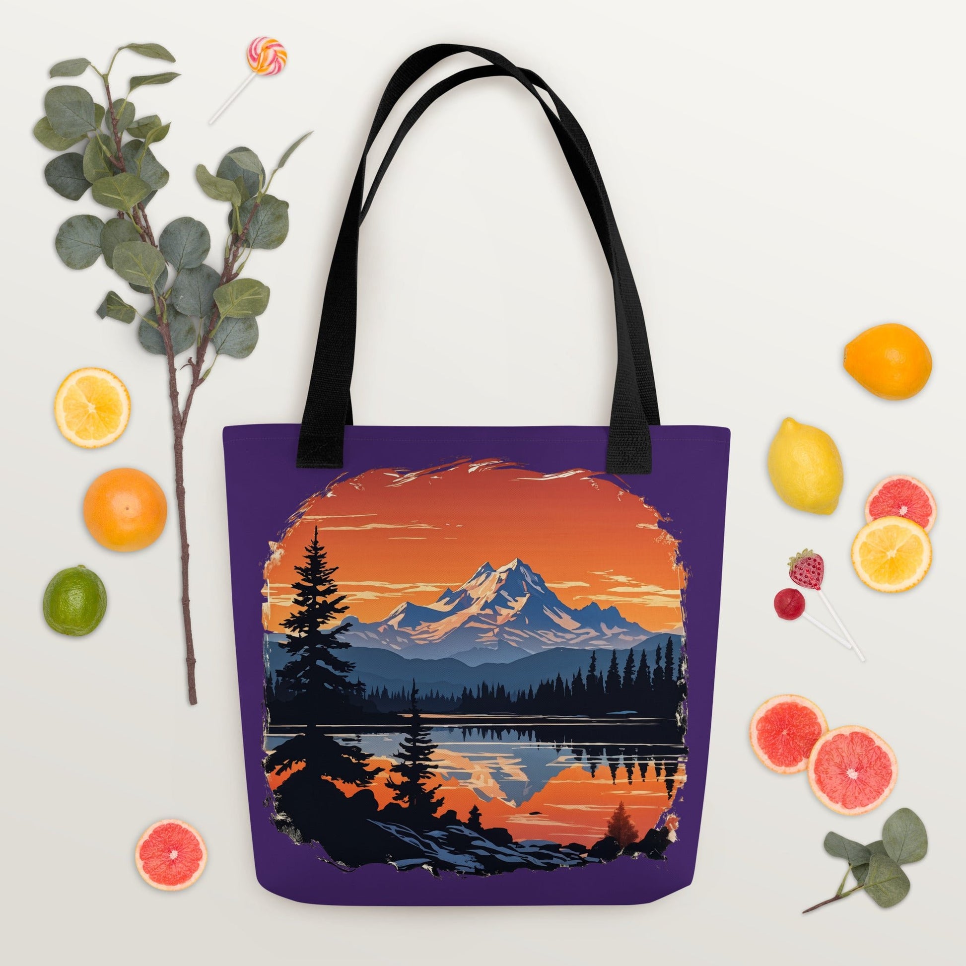 Orange Sky Over Mountains Tote Bag - Tote Bags - Discovery Co.