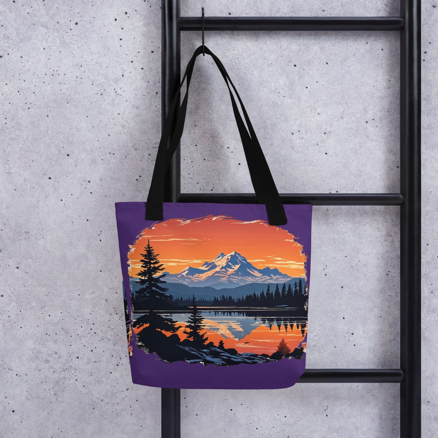 Orange Sky Over Mountains Tote Bag - Tote Bags - Discovery Co.