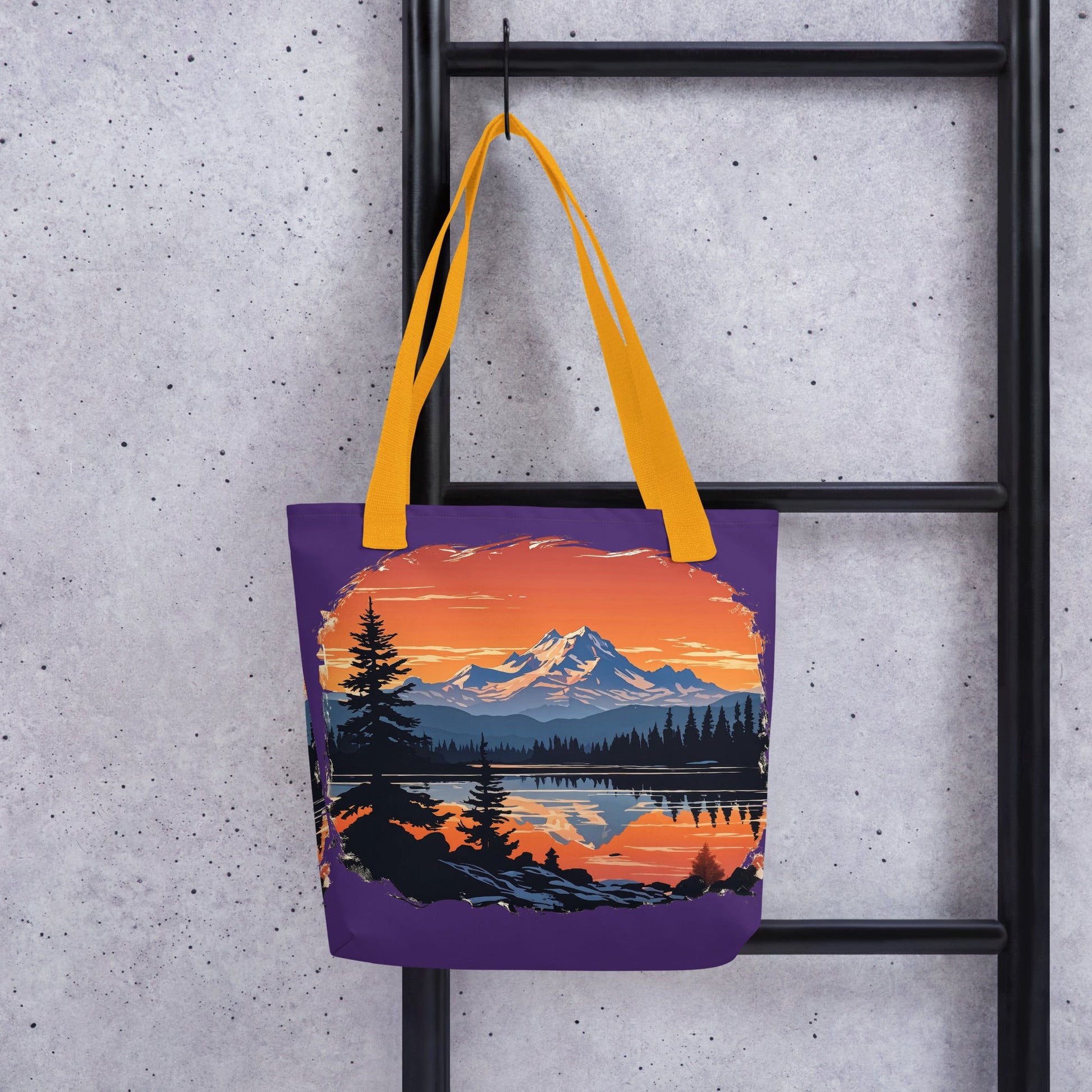 Orange Sky Over Mountains Tote Bag - Tote Bags - Discovery Co.